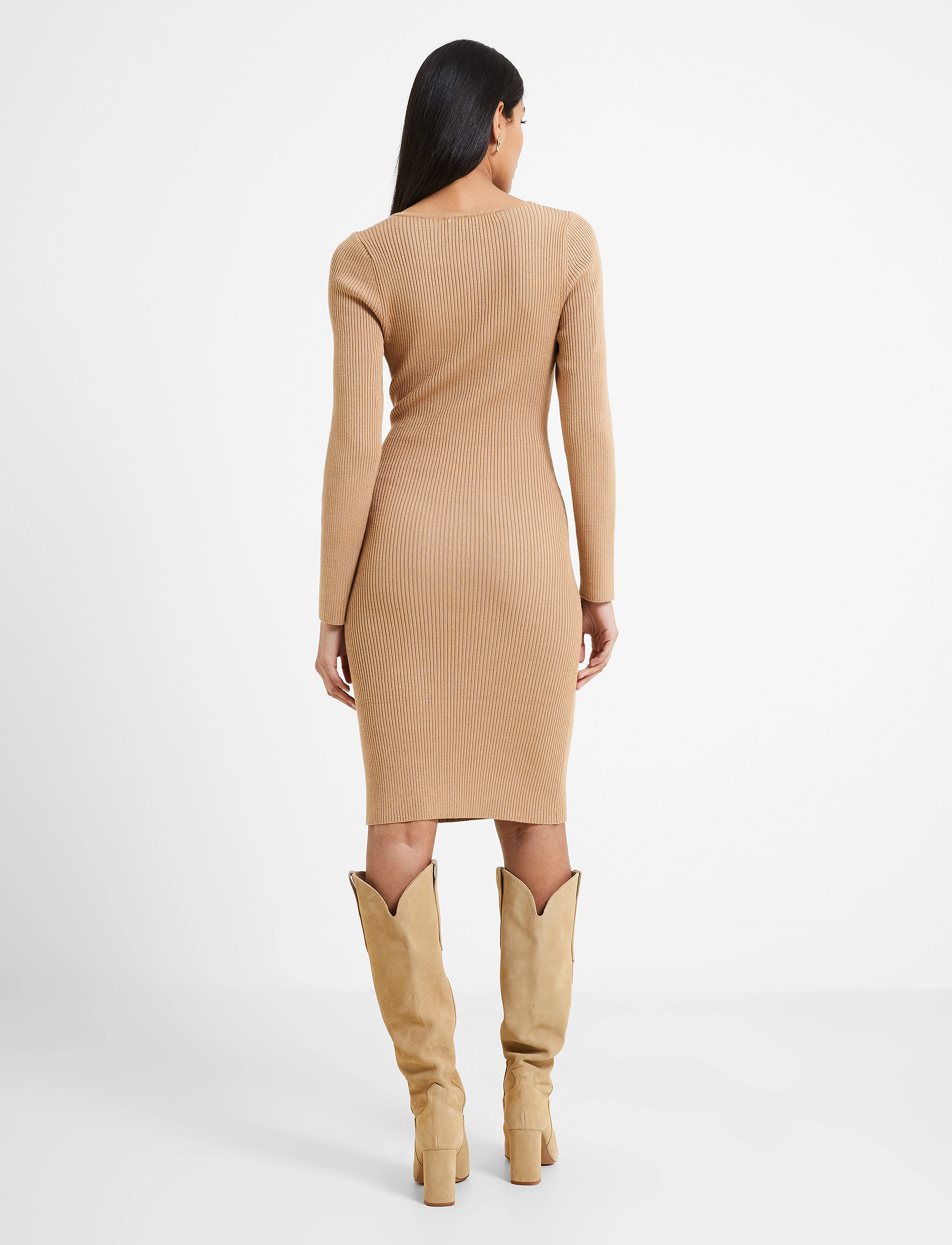 French Connection - MARI KNIT DRESS - lgt tobacco brow mul - 3