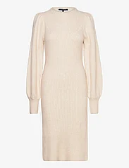French Connection - KESSY PUFF SLEEVE DRESS - knitted dresses - oatmeal - 1