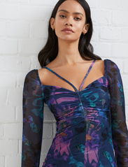 French Connection - TONI MESH GABRIELA DRESS - party wear at outlet prices - blue depths - 3
