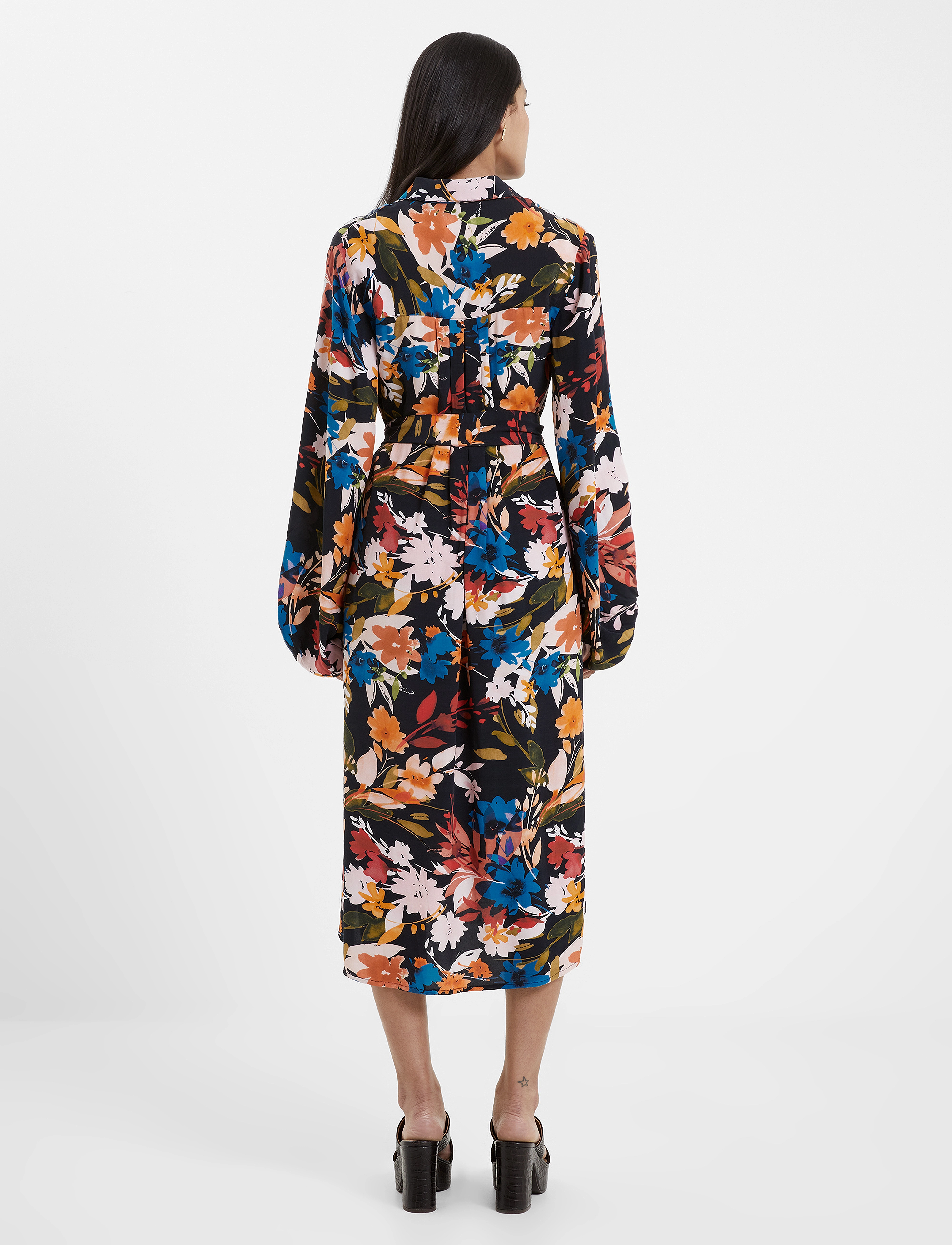 French Connection - BROOK DELPHINE SHIRT DRESS - skjortekjoler - blackout - 5