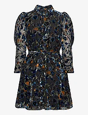 French Connection - AVERY BURNOUT LS DRESS - blackout - 1