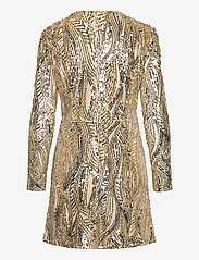 French Connection - DENIZ EMBELLISHED LS MINI DRES - party wear at outlet prices - cement/gold - 1