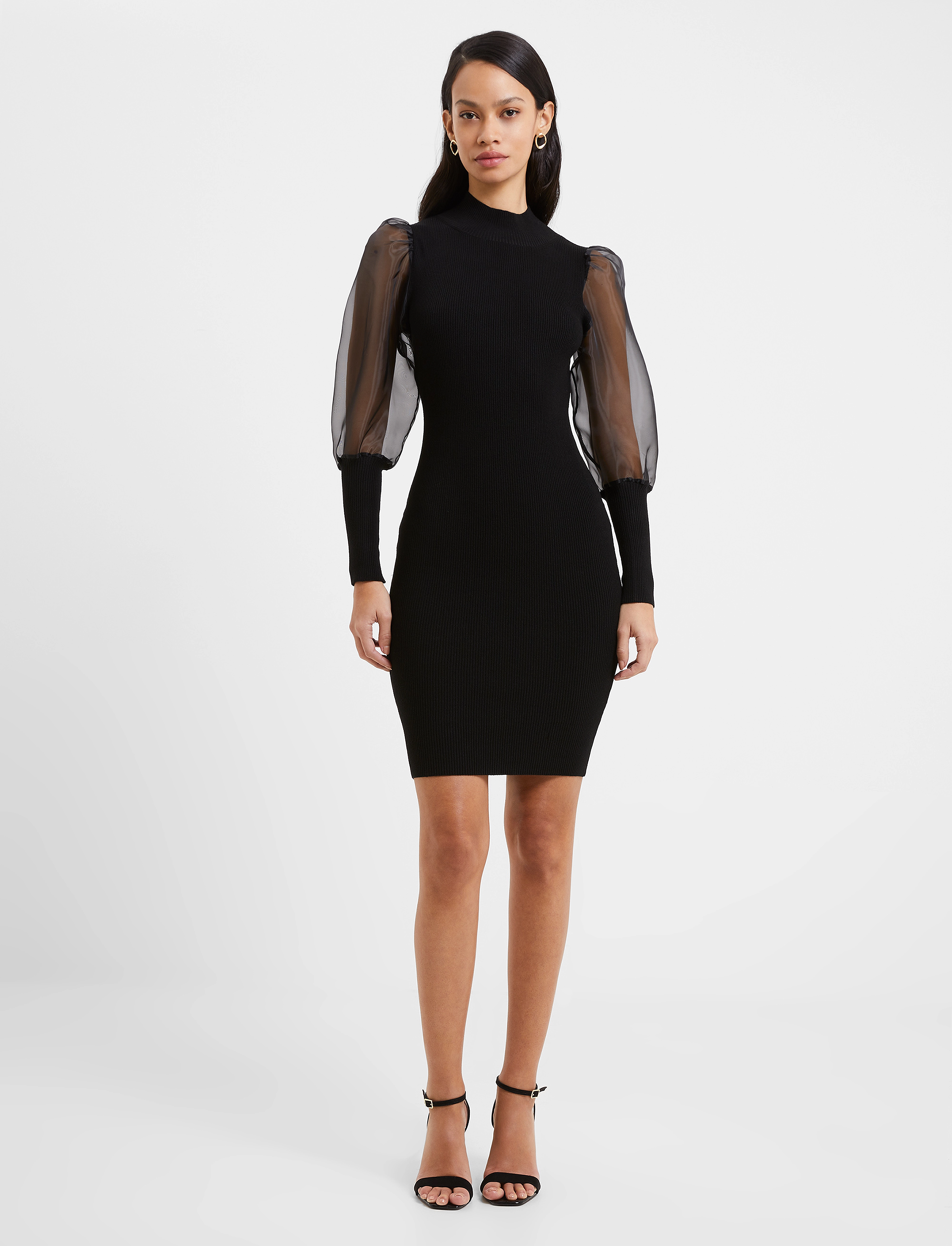 French Connection - KRISTA ORGANZA LS DRESS - blackout - 2