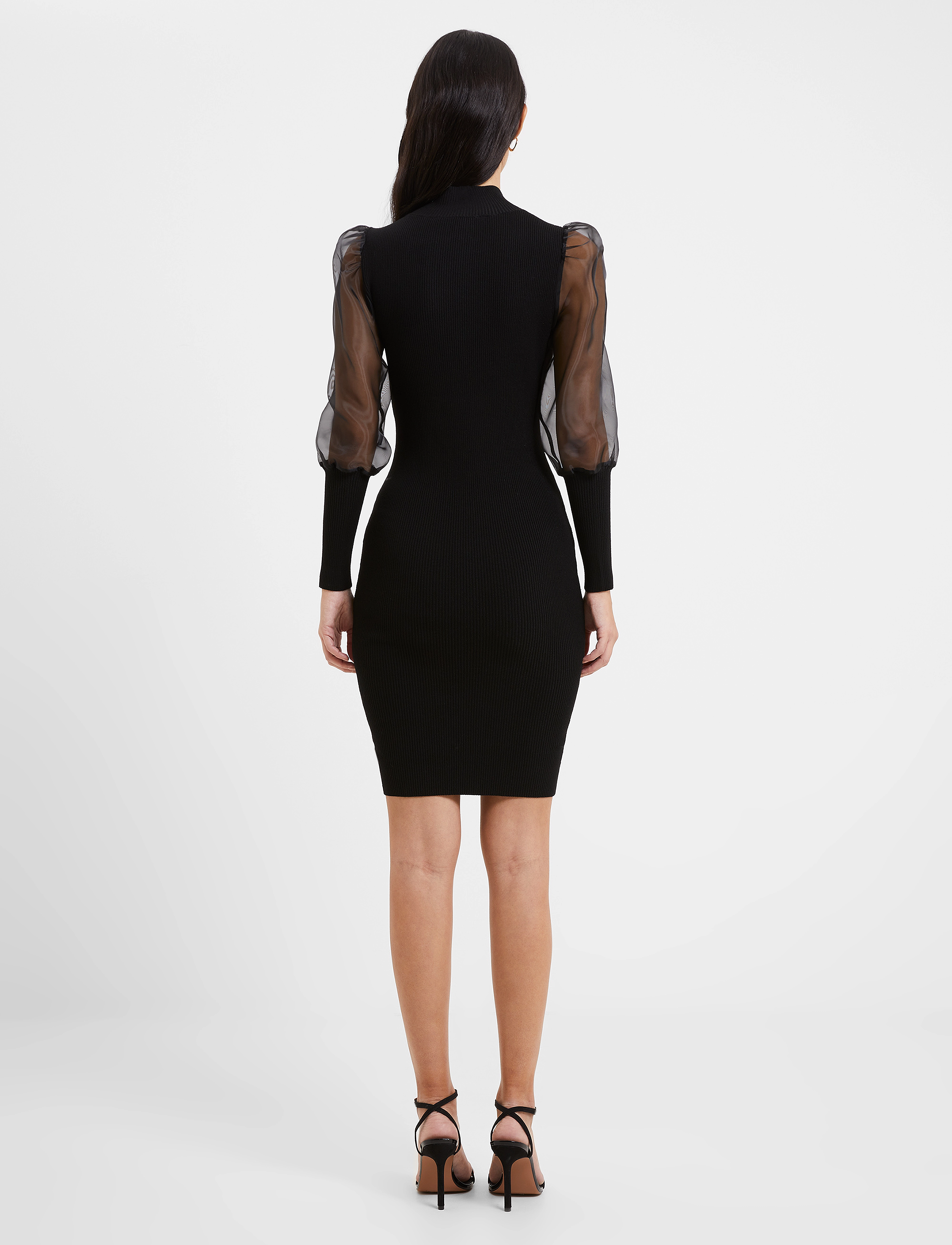 French Connection - KRISTA ORGANZA LS DRESS - blackout - 4