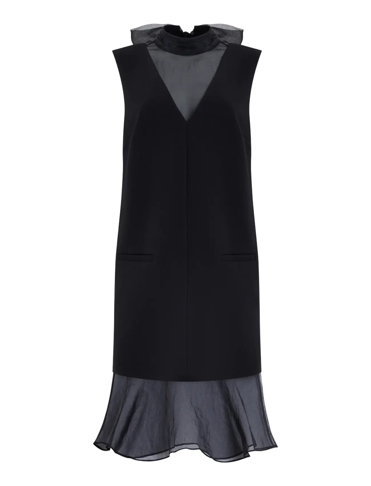 French Connection - AZRA ORGANZA MIX SHIFT DRESS - midikleider - black - 1