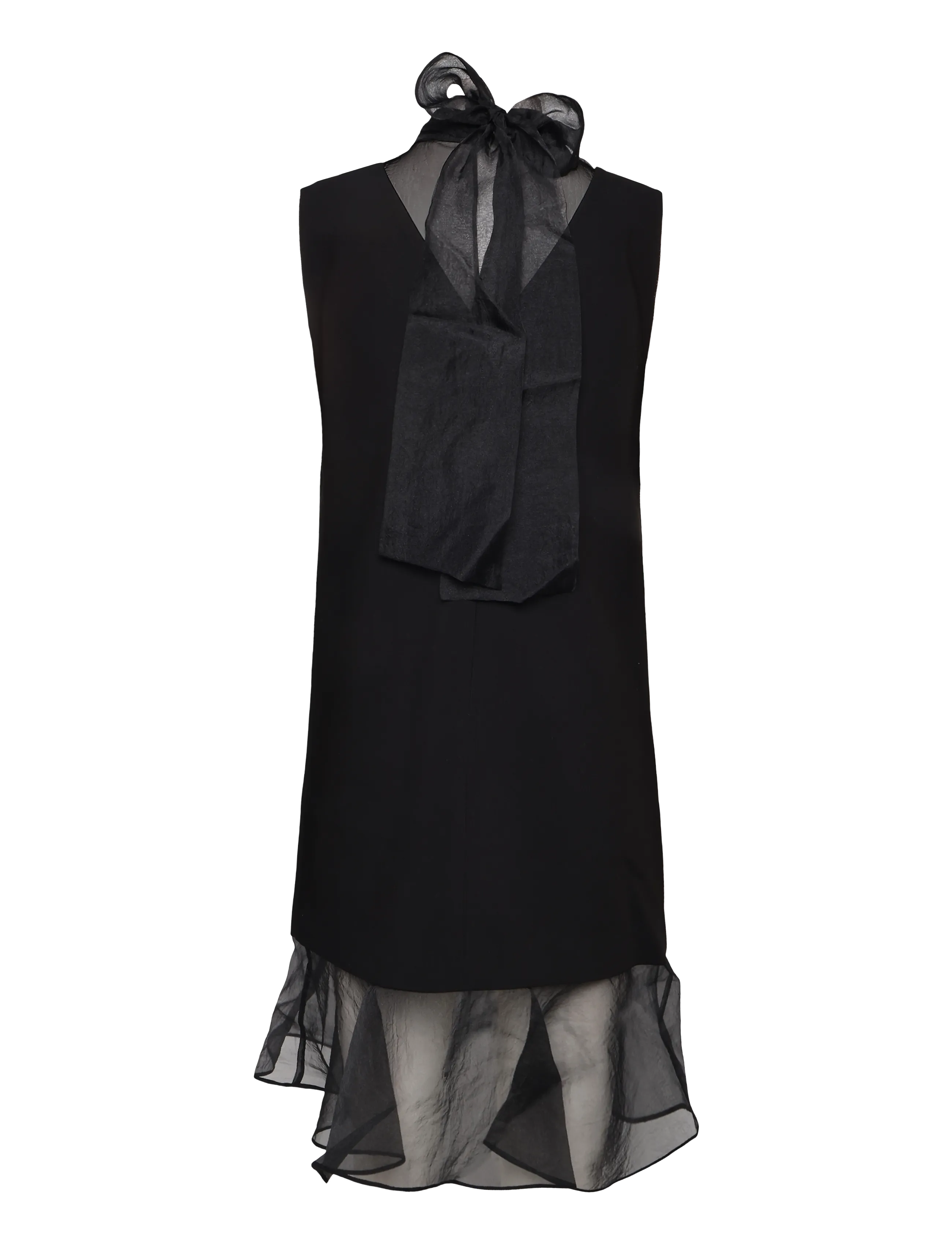 French Connection - AZRA ORGANZA MIX SHIFT DRESS - midi kjólar - black - 2