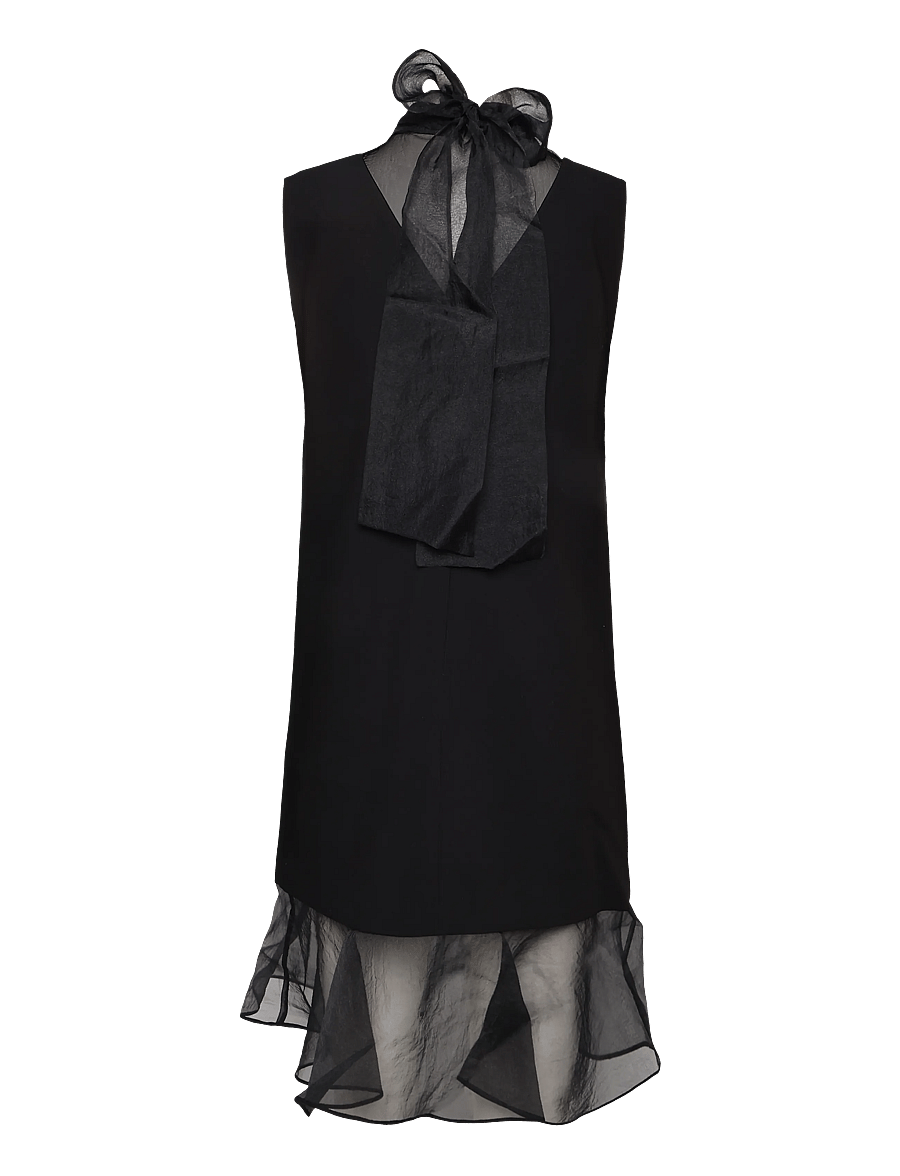 French Connection - AZRA ORGANZA MIX SHIFT DRESS - midi kjólar - black - 2