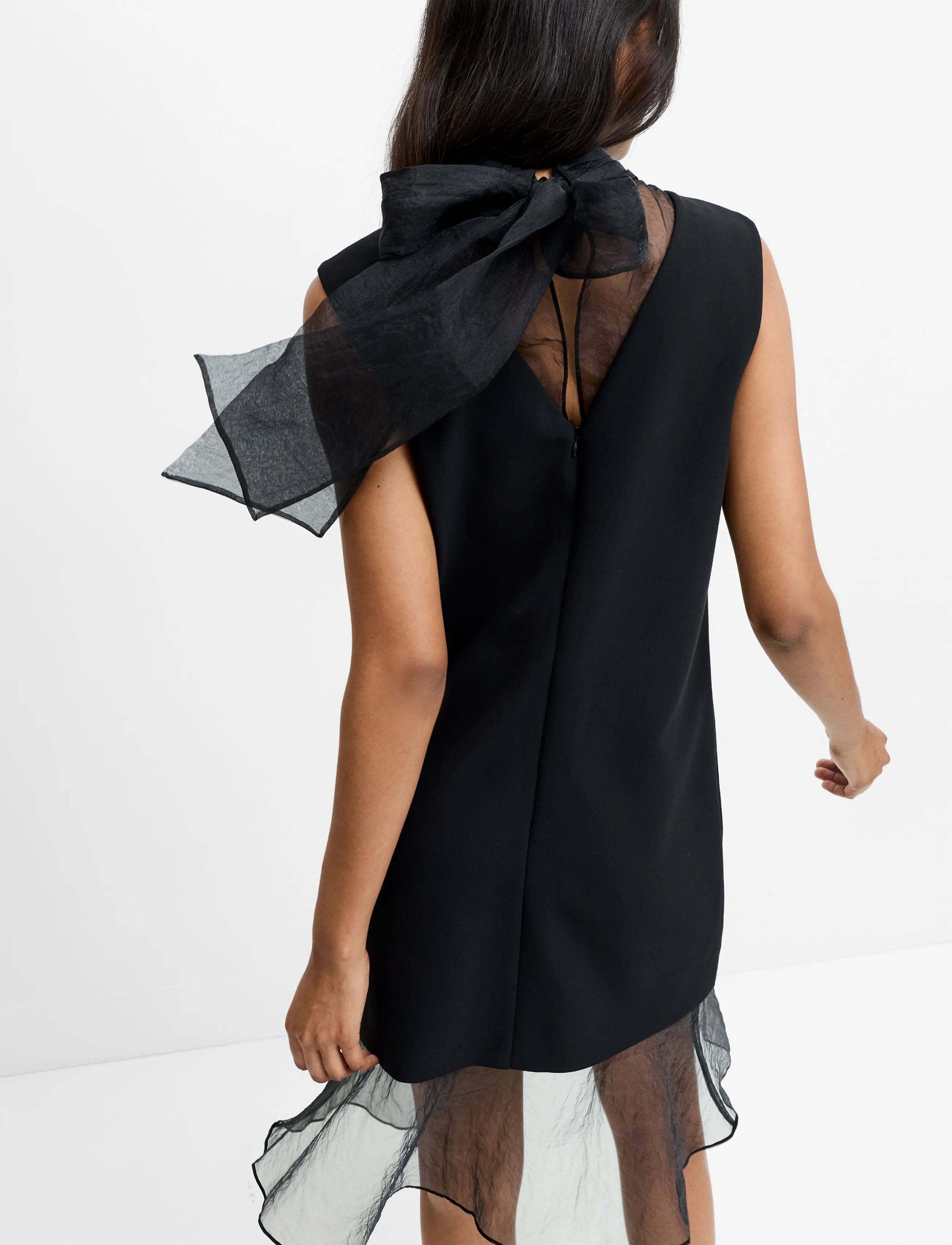 French Connection - AZRA ORGANZA MIX SHIFT DRESS - midikleider - black - 3