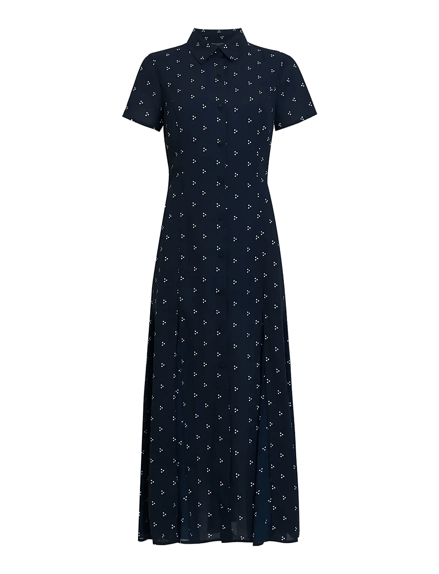 French Connection - LAINEY MILA GGT MIX MIDI SHIRT DRESS - sommarklänningar - new navy - 1