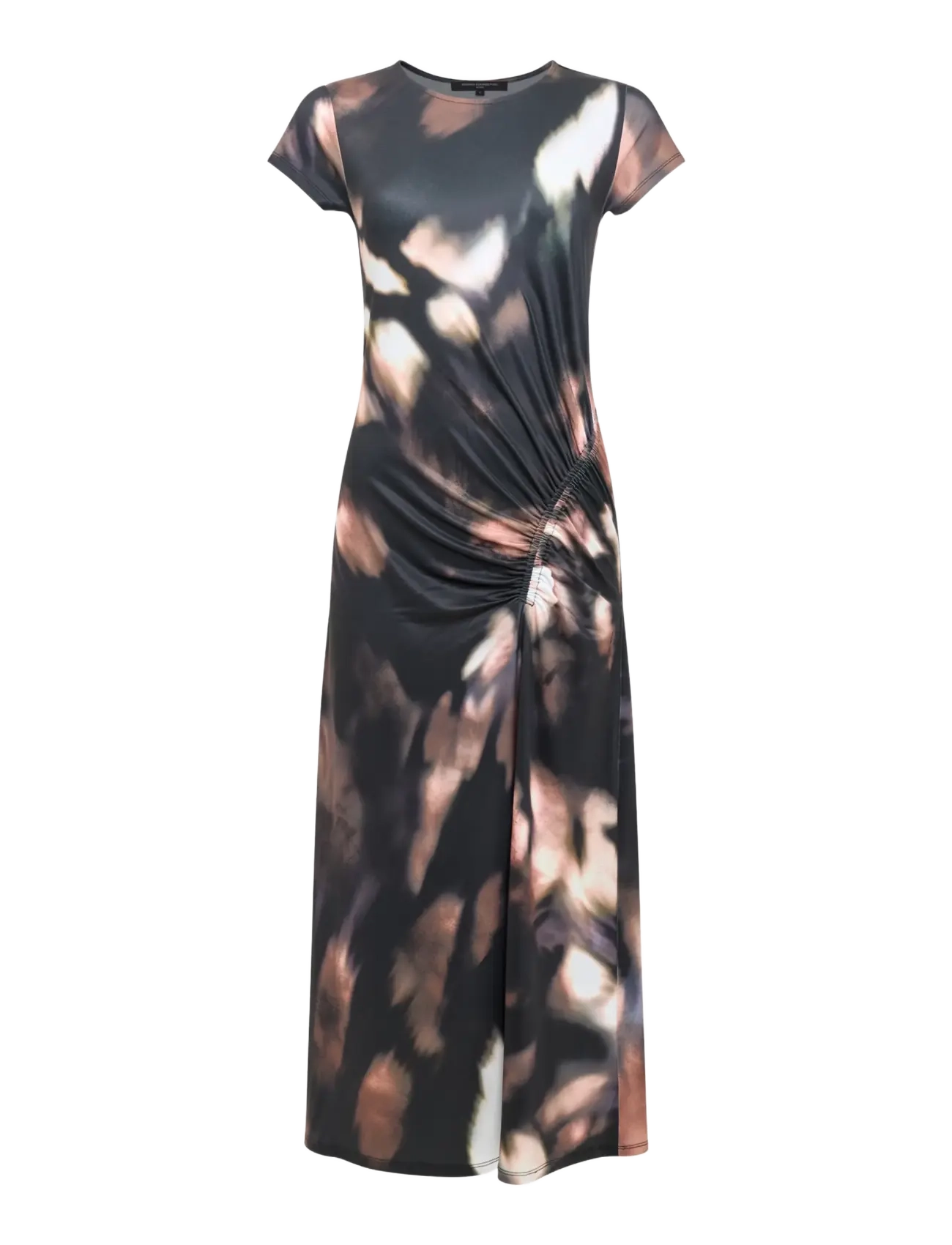 French Connection JOSEPHINE MAXINE JERSEY RUCHED MIDI DRESS - Kläder - BROWN MULTI / multi