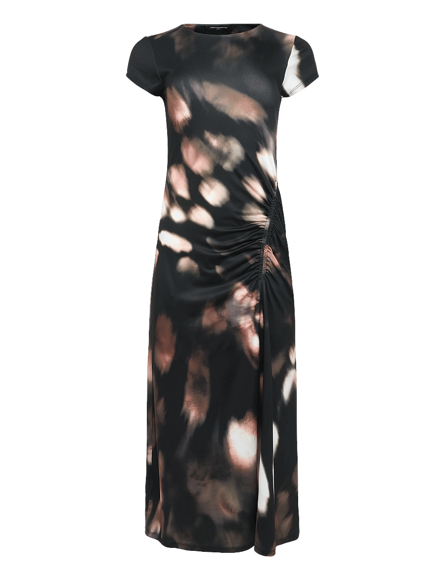 French Connection - JOSEPHINE MAXINE JERSEY RUCHED MIDI DRESS - etuikleider - brown multi - 0
