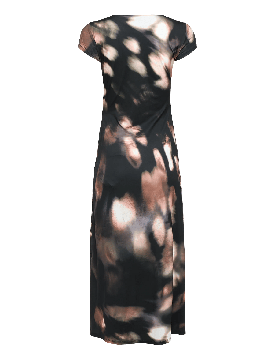 French Connection - JOSEPHINE MAXINE JERSEY RUCHED MIDI DRESS - etuikleider - brown multi - 1