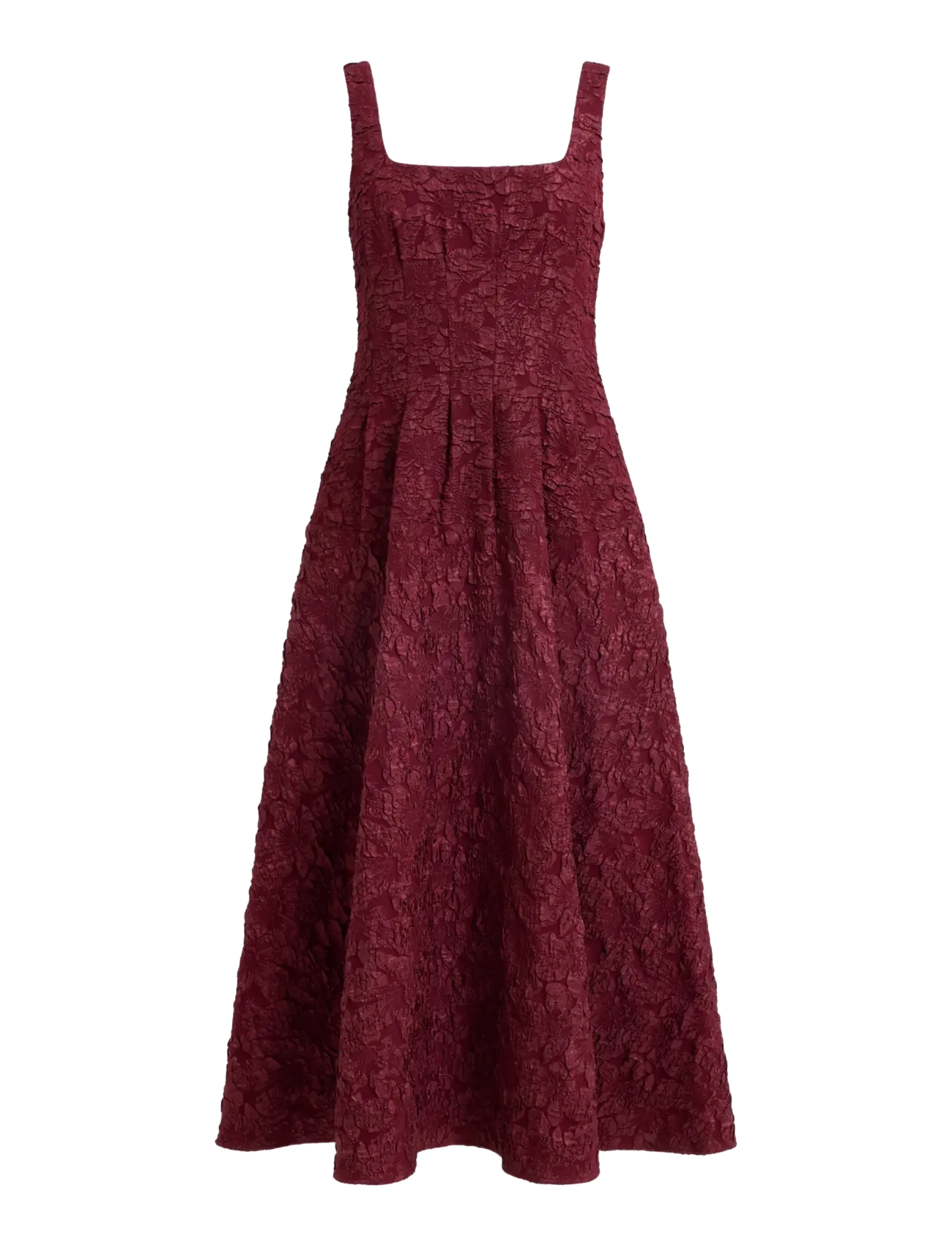 French Connection - MILENDA JACQUARD MIDI DRESS - midikleider - cherry liqueur - 1