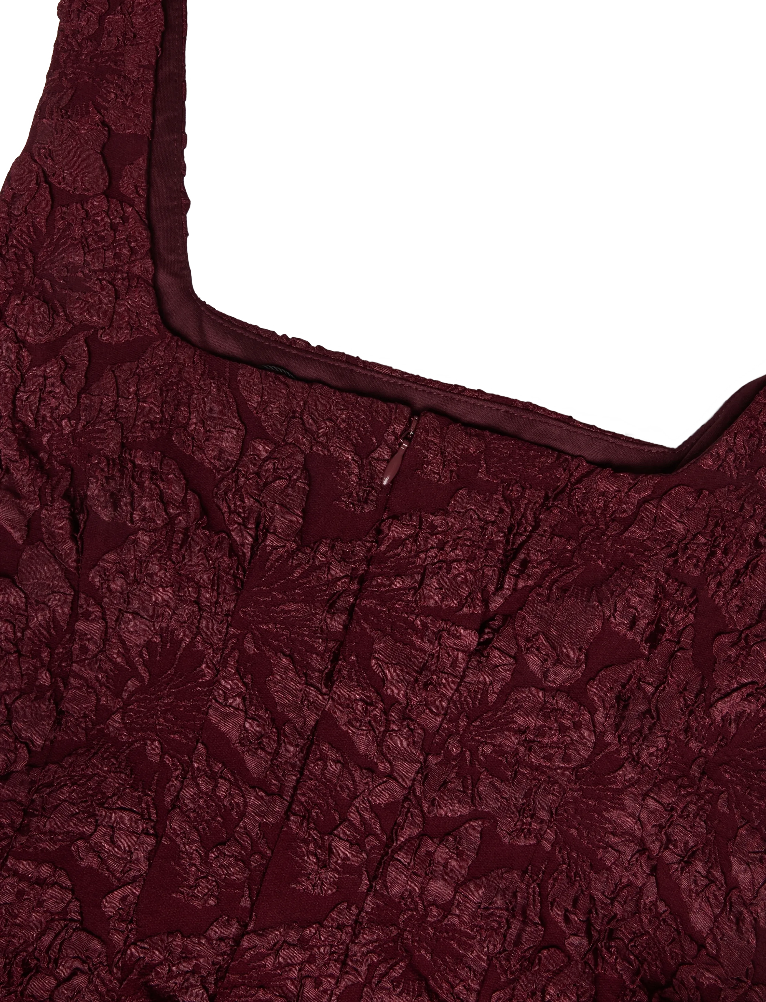 French Connection - MILENDA JACQUARD MIDI DRESS - herbstersparnisse - cherry liqueur - 5