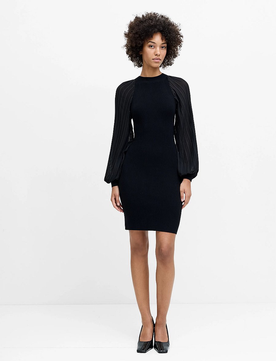 French Connection - KRISTA ORGANZA RUFFLE DRESS - cocktailkjoler - black - 0