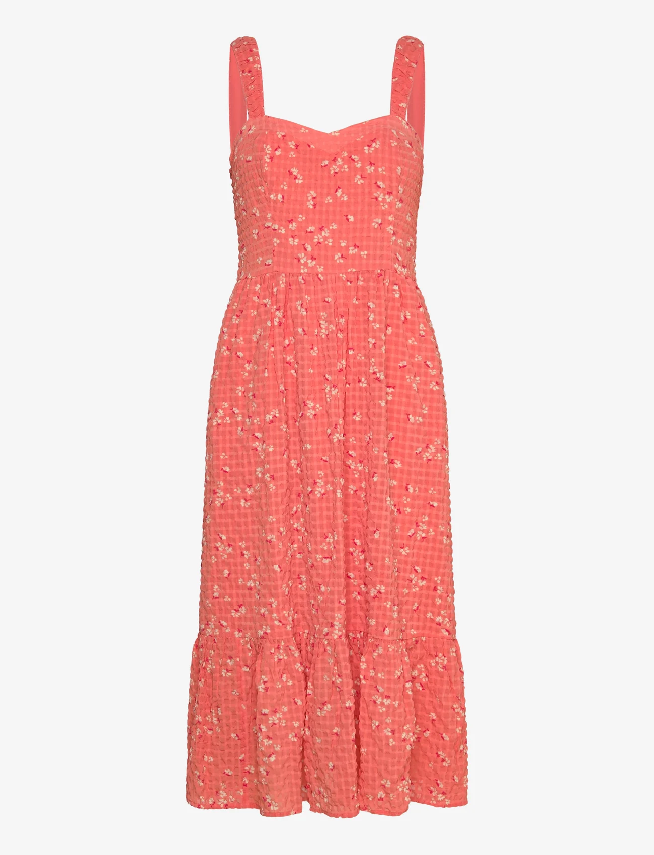French Connection - ERIN GRETTA DRESS - summer dresses - coral multi - 1