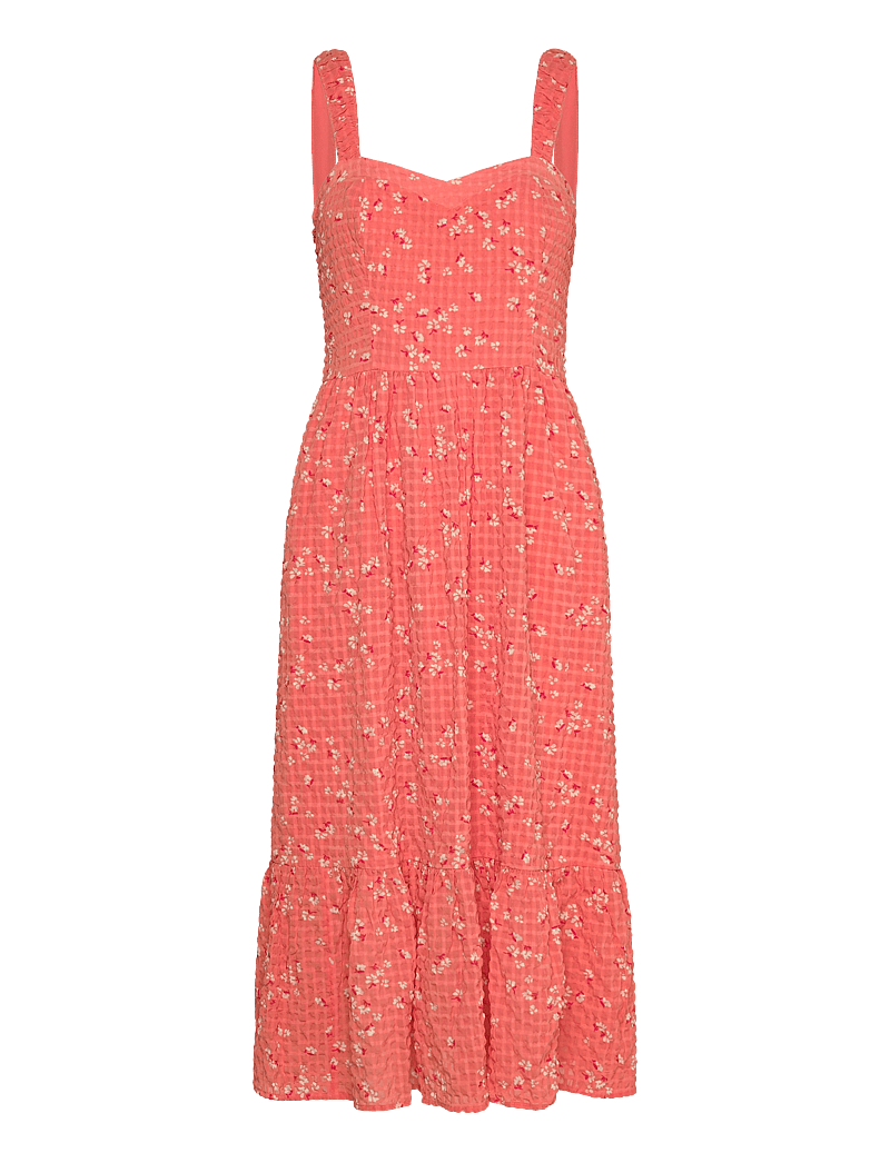 French Connection - ERIN GRETTA DRESS - coral multi - 1