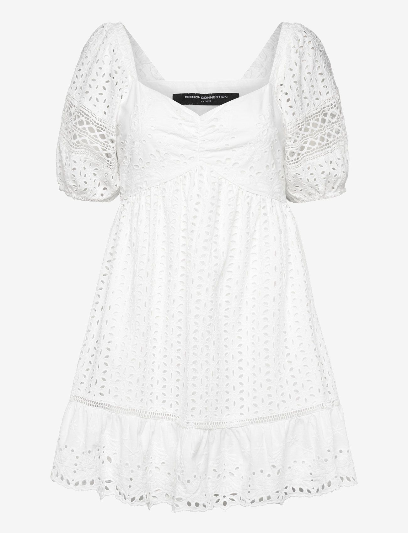 French Connection - ALISSA COTTON BRODERIE DRESS - konfirmation - linen white - 0