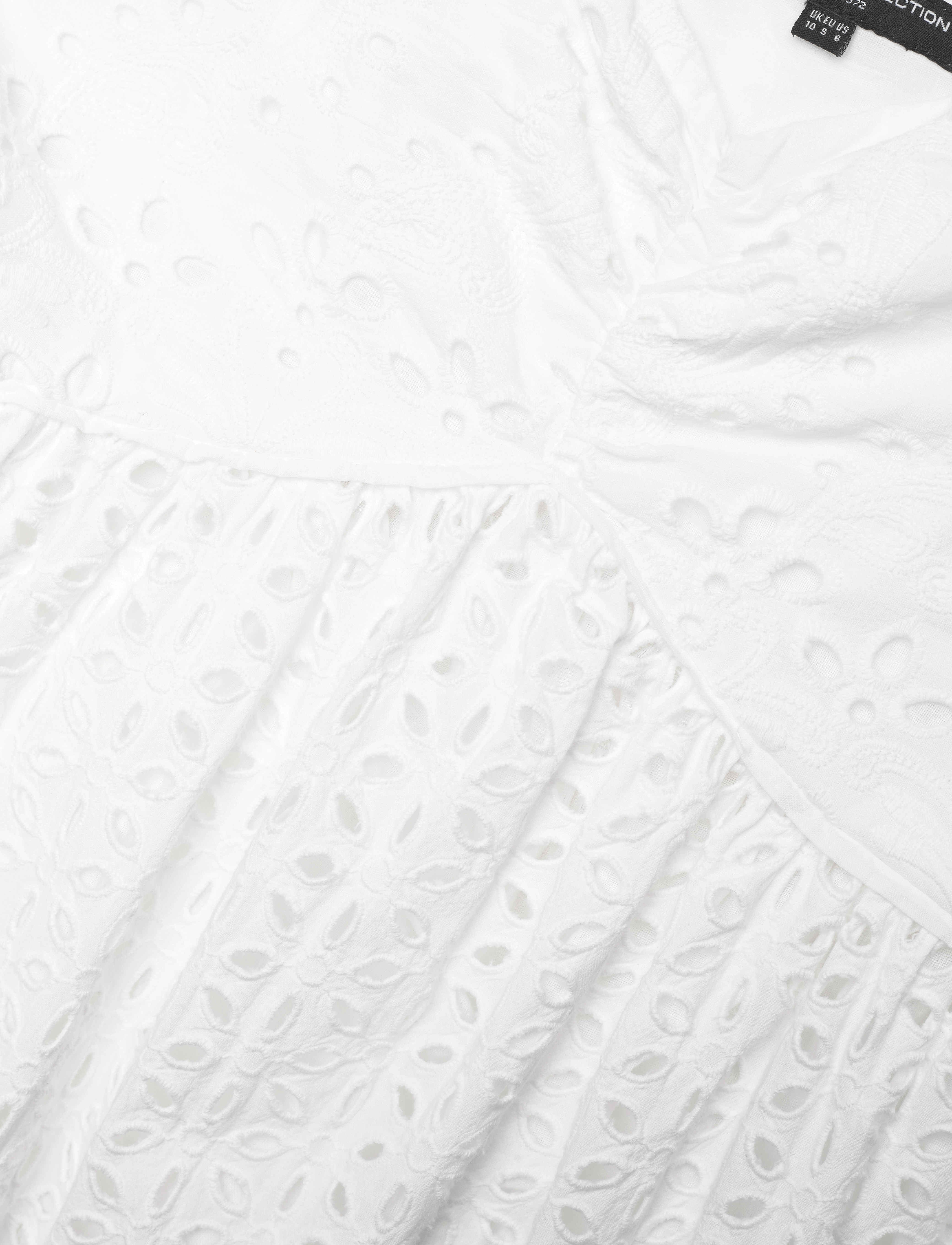 French Connection - ALISSA COTTON BRODERIE DRESS - linen white - 2