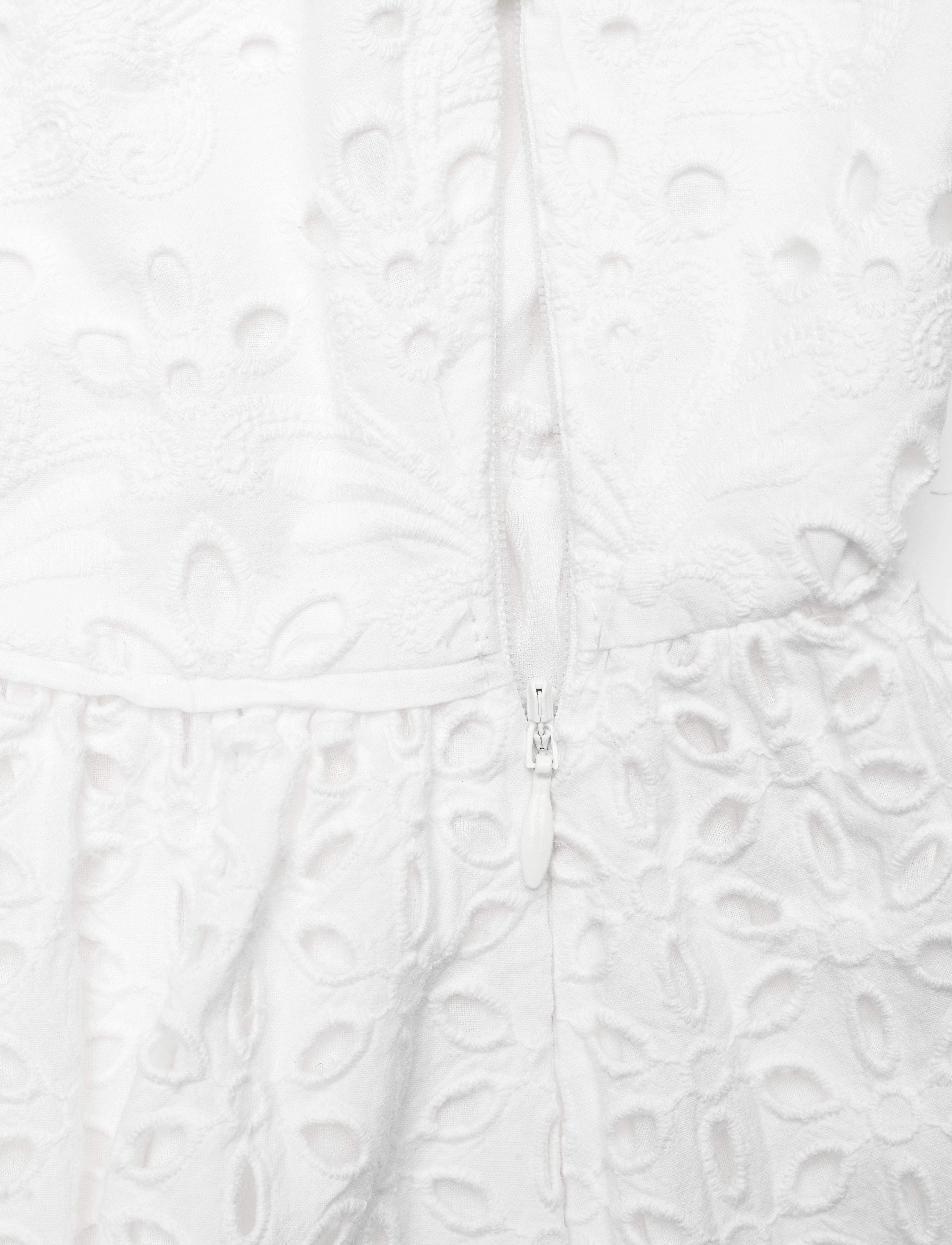 French Connection - ALISSA COTTON BRODERIE DRESS - linen white - 3