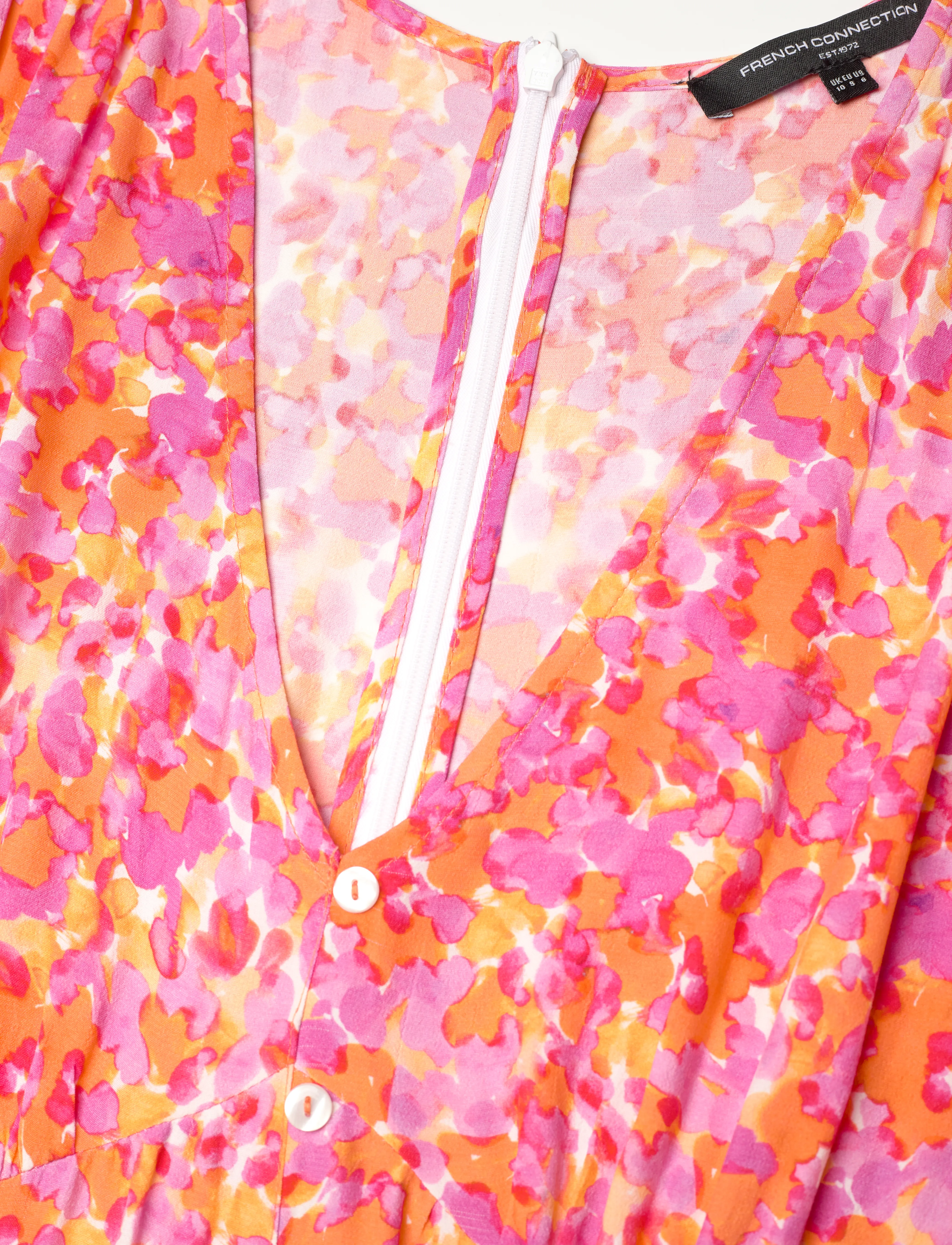 French Connection - CASS DELPHINE SS V NK MIDI DRS - persimmon - 5