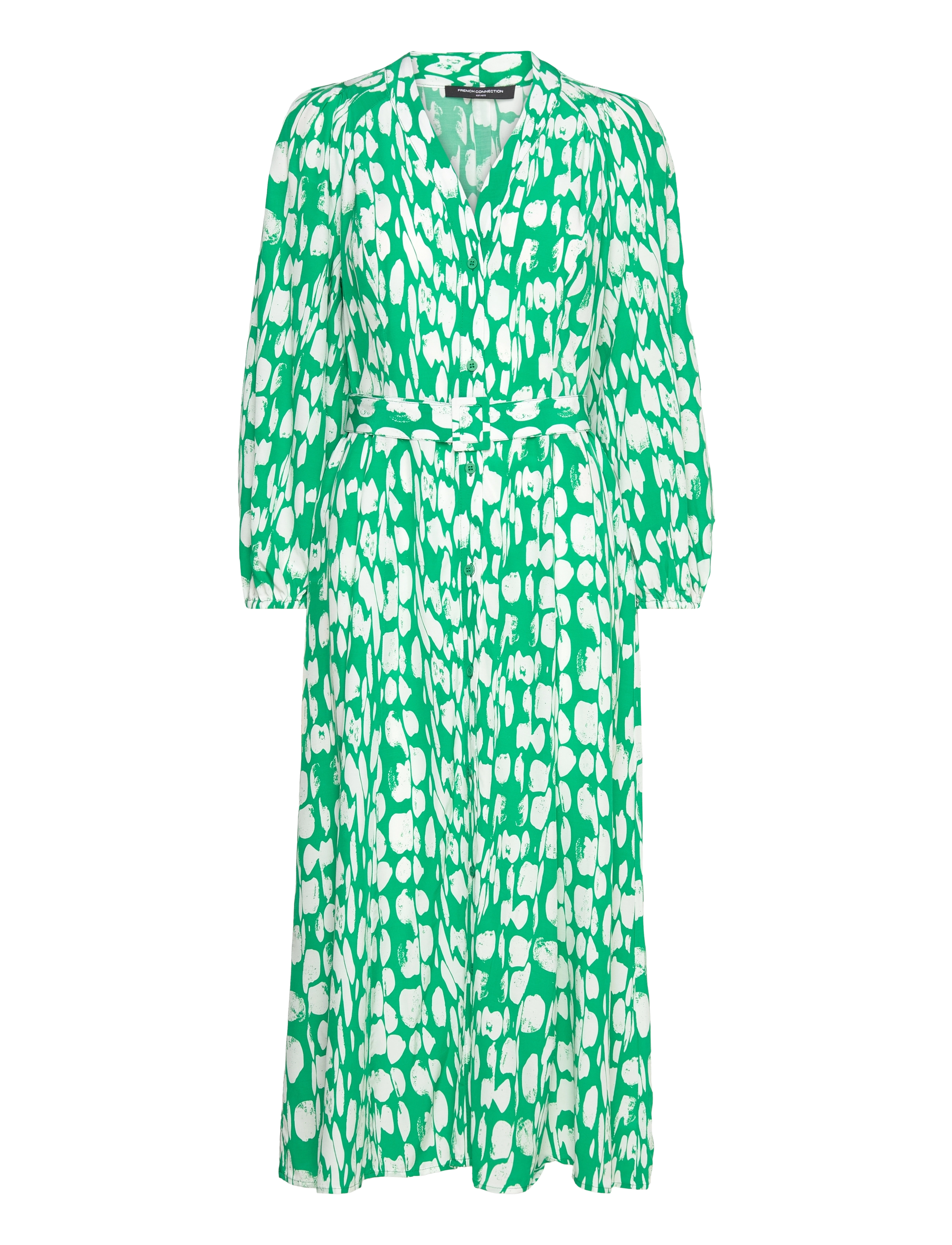 French Connection ISLANNA BRACELET SLV LTH DRESS - Kleider - JELLY BEAN/WHITE / green