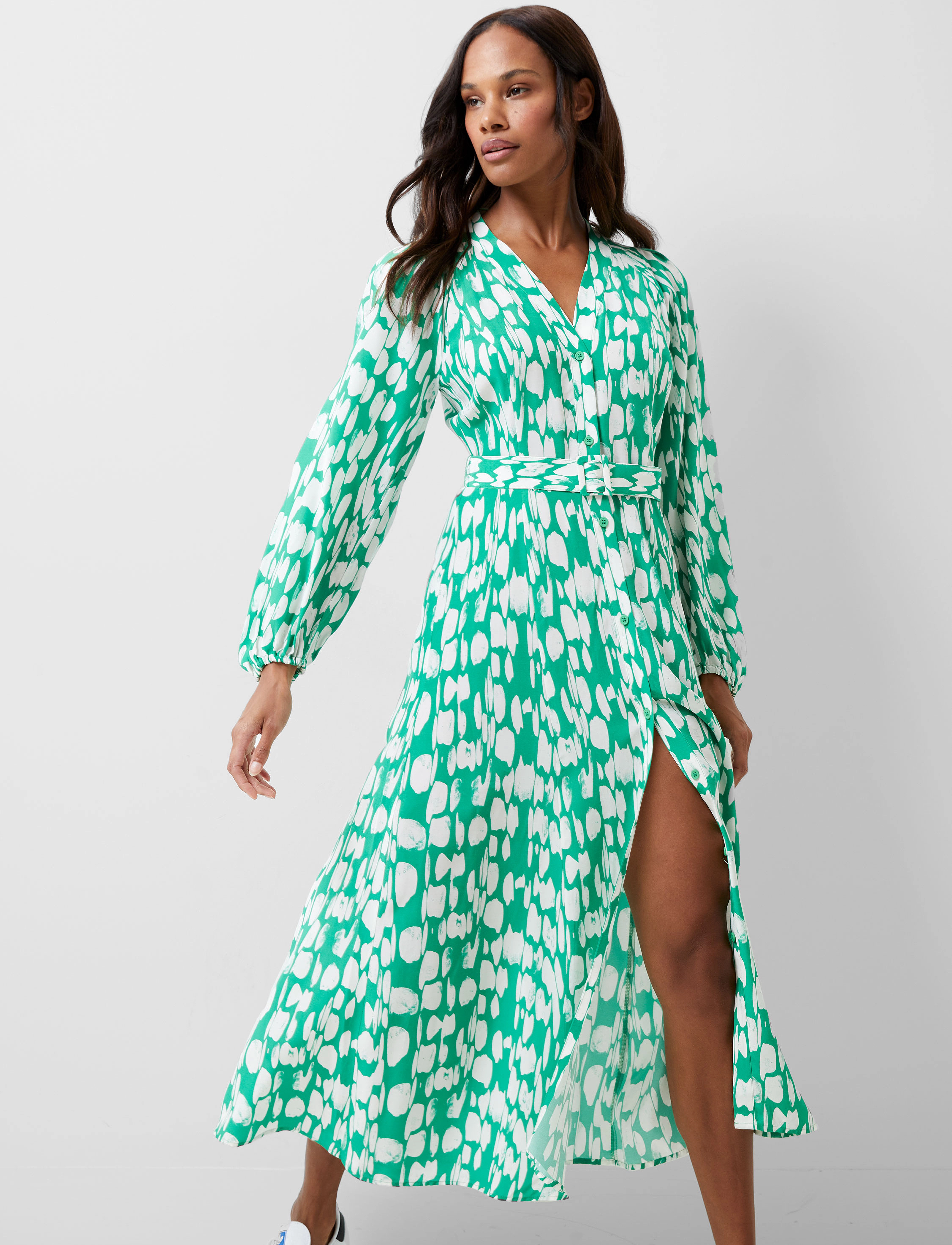 French Connection ISLANNA BRACELET SLV LTH DRESS - Moetrendid - JELLY BEAN/WHITE / green