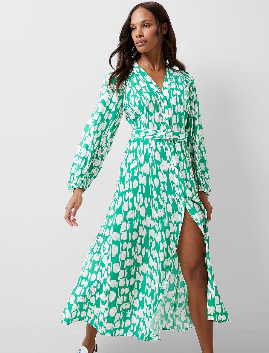 French Connection - ISLANNA BRACELET SLV LTH DRESS - jelly bean/white - 0