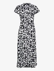 French Connection - ISLANNA CREPE SS MIDI DRESS - midikjoler - marine/white - 0