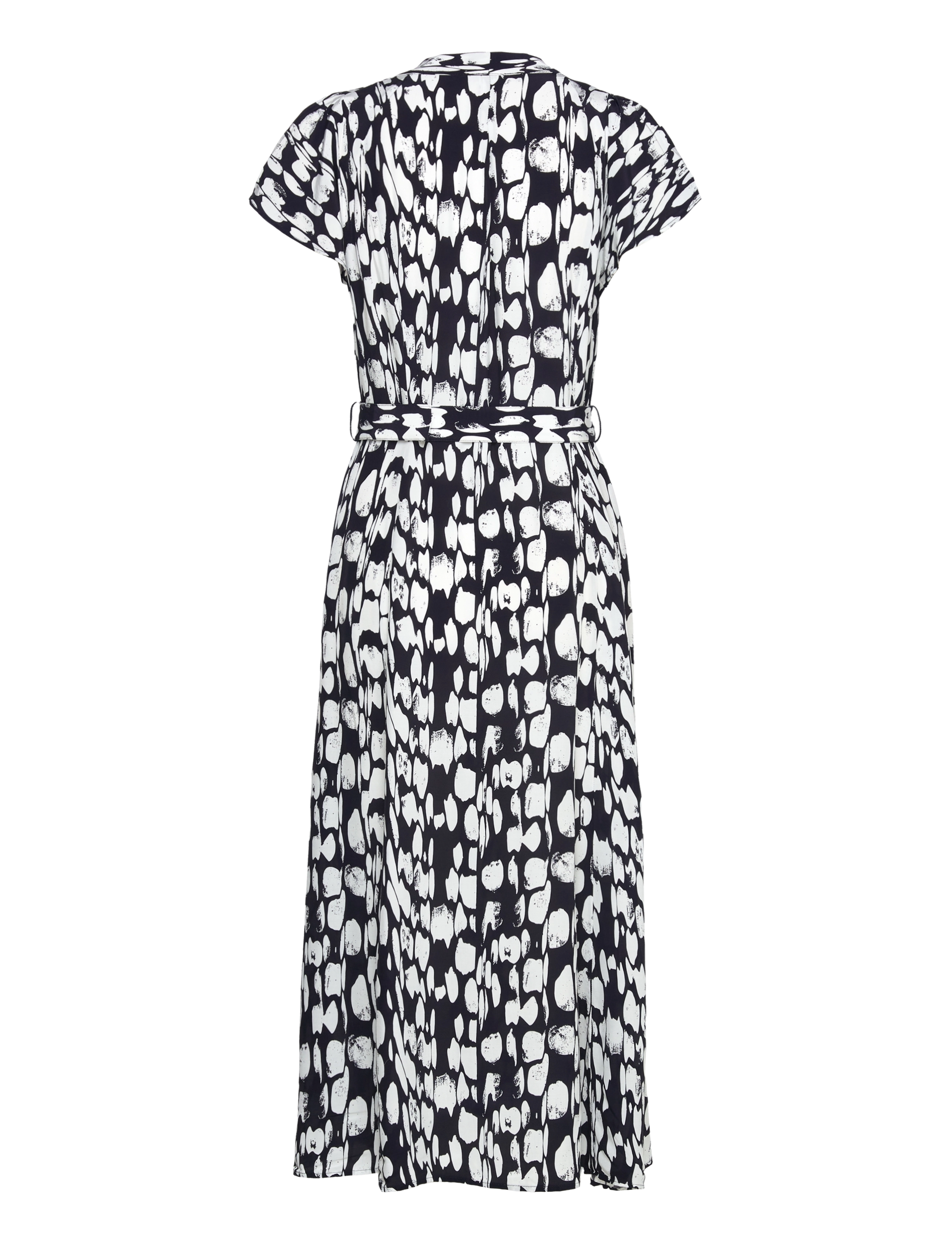 French Connection - ISLANNA CREPE SS MIDI DRESS - marine/white - 2
