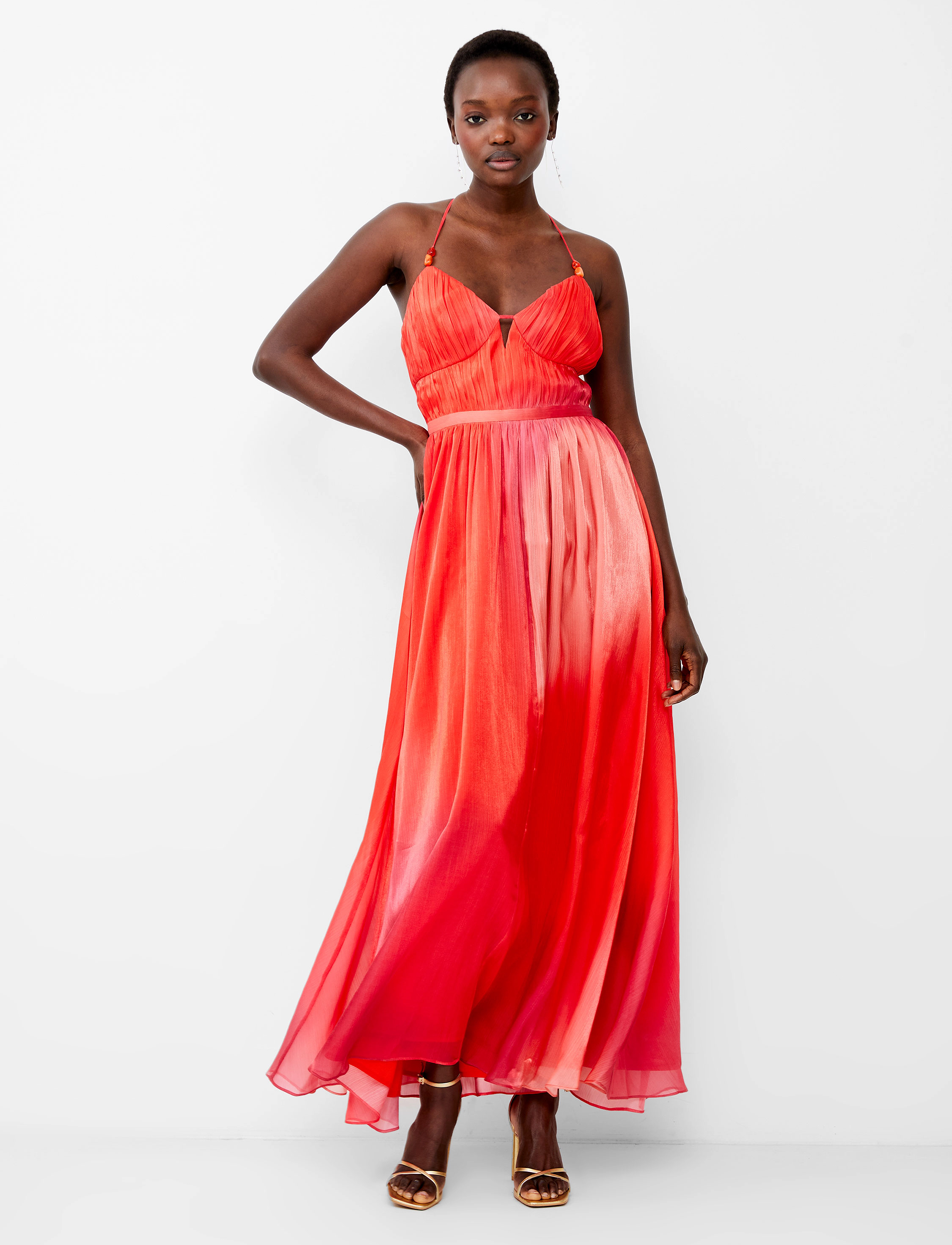 French Connection DARRYL HALLIE CRINKLE DRESS - Kjoler - LAVA RED / red