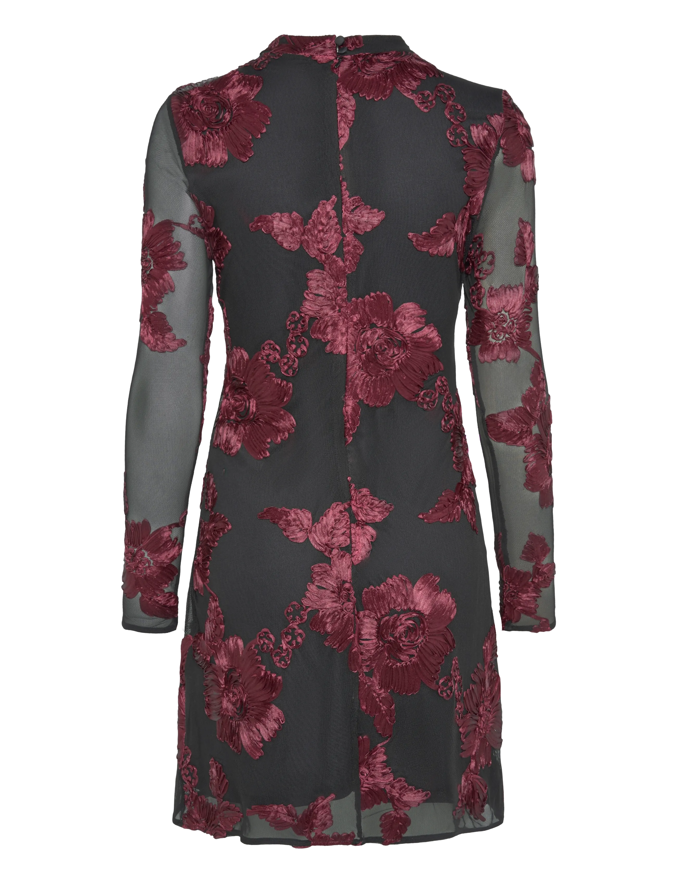 French Connection - LAILTHA RIBBON APPLIQUE MINI DRESS - festmode zu outlet-preisen - black/winterberry pink - 2