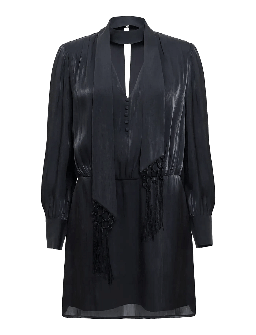 French Connection - AVELINE SCARF NK MINI DRESS - short dresses - black - 1