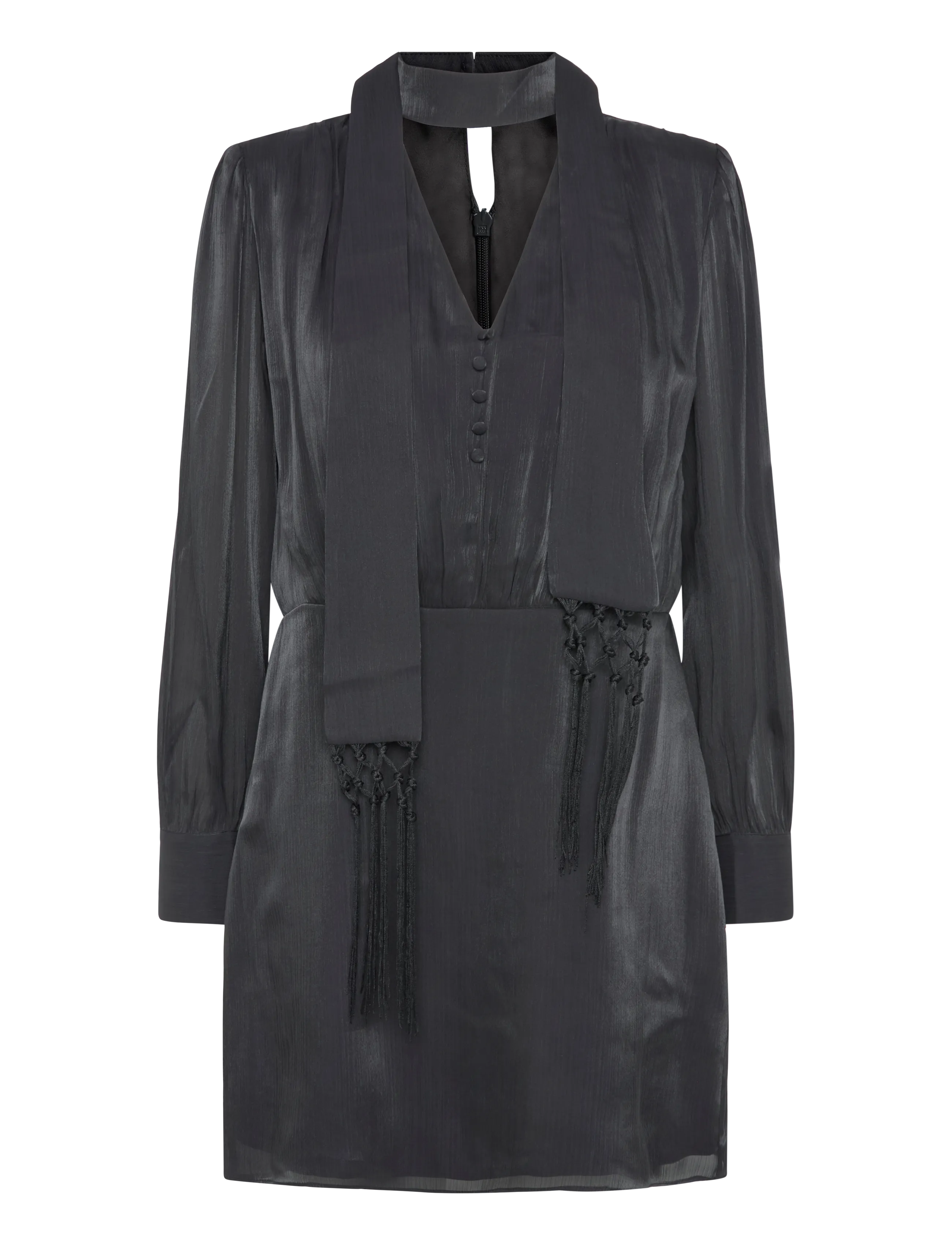 French Connection - AVELINE SCARF NK MINI DRESS - short dresses - black - 1