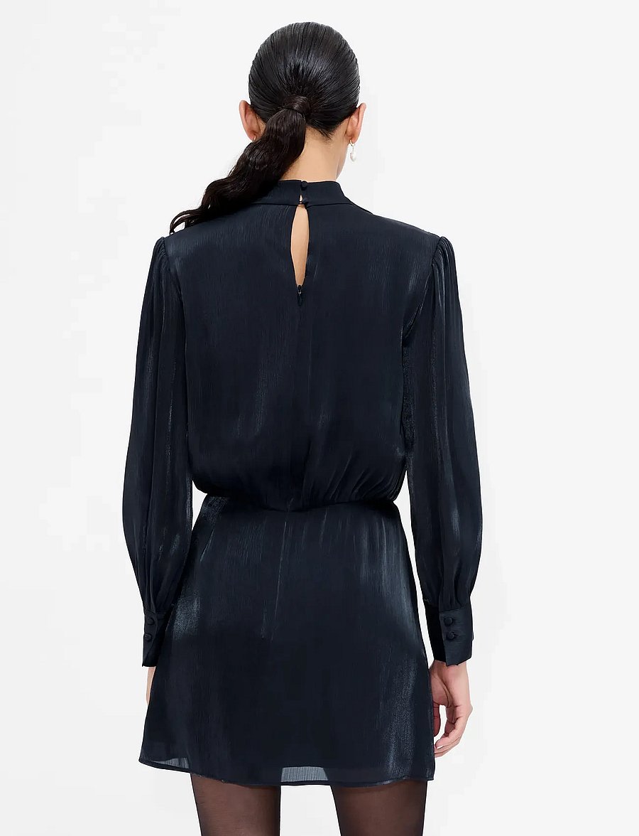 French Connection - AVELINE SCARF NK MINI DRESS - short dresses - black - 4