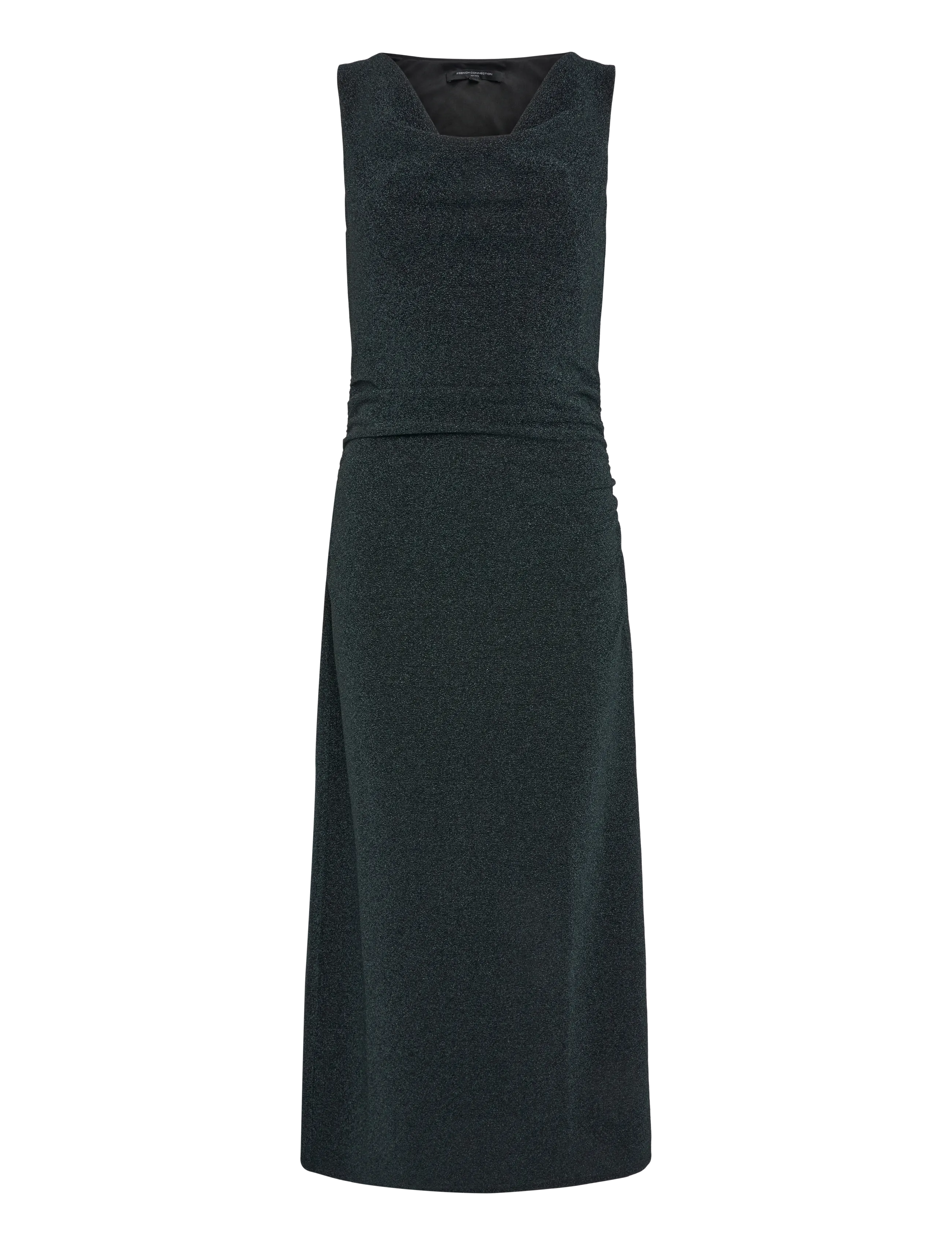 French Connection MEILIN LUREX COWL NECK MIDI DRESS - Kleidid - EMERALD GREEN / green