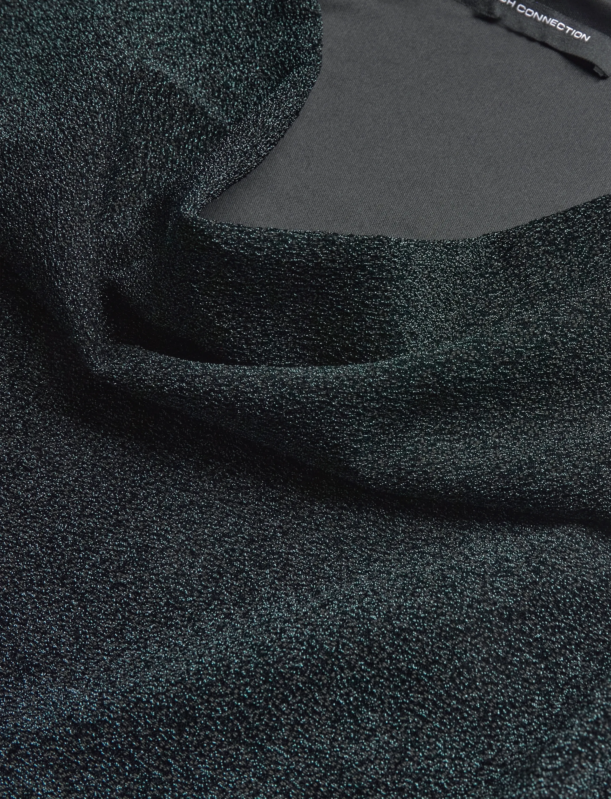 French Connection - MEILIN LUREX COWL NECK MIDI DRESS - peoriided outlet-hindadega - emerald green - 5