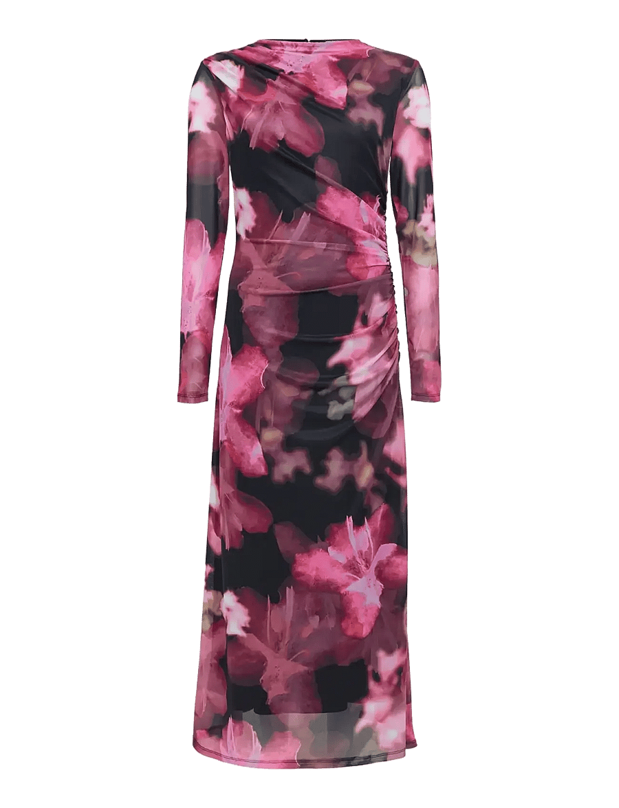 French Connection - TALLUAH TARRISA MESH MIDI DRESS - midi dresses - black multi - 1