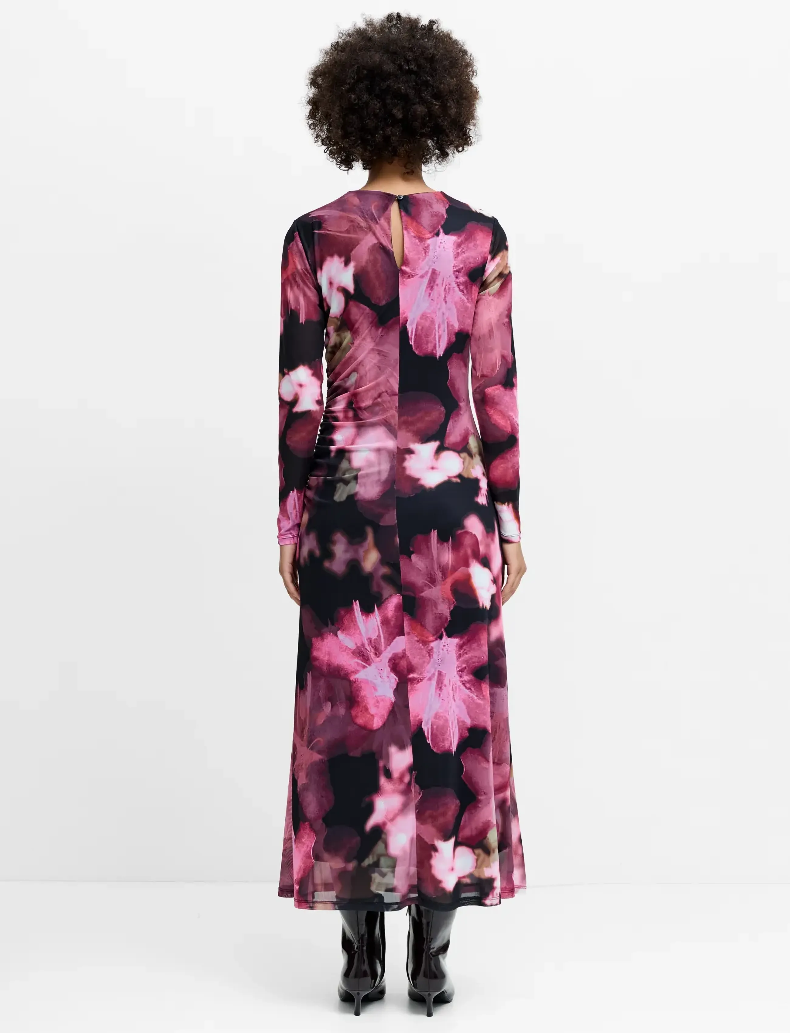 French Connection - TALLUAH TARRISA MESH MIDI DRESS - midi dresses - black multi - 3