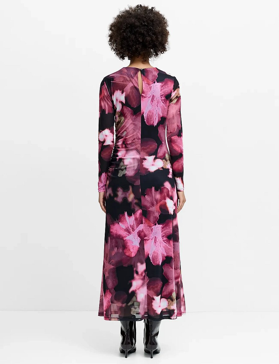 French Connection - TALLUAH TARRISA MESH MIDI DRESS - midi dresses - black multi - 3