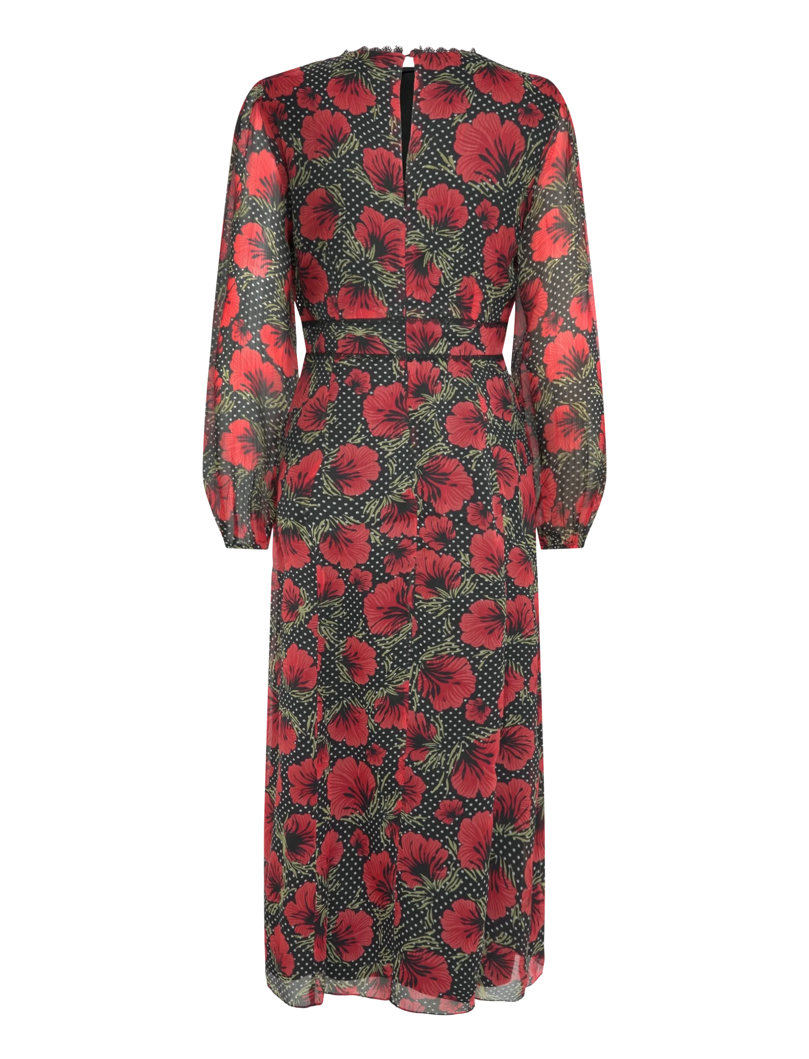 French Connection - SARA EMINA CHIFFON MIDI DRESS - midi kjoler - red multi - 2