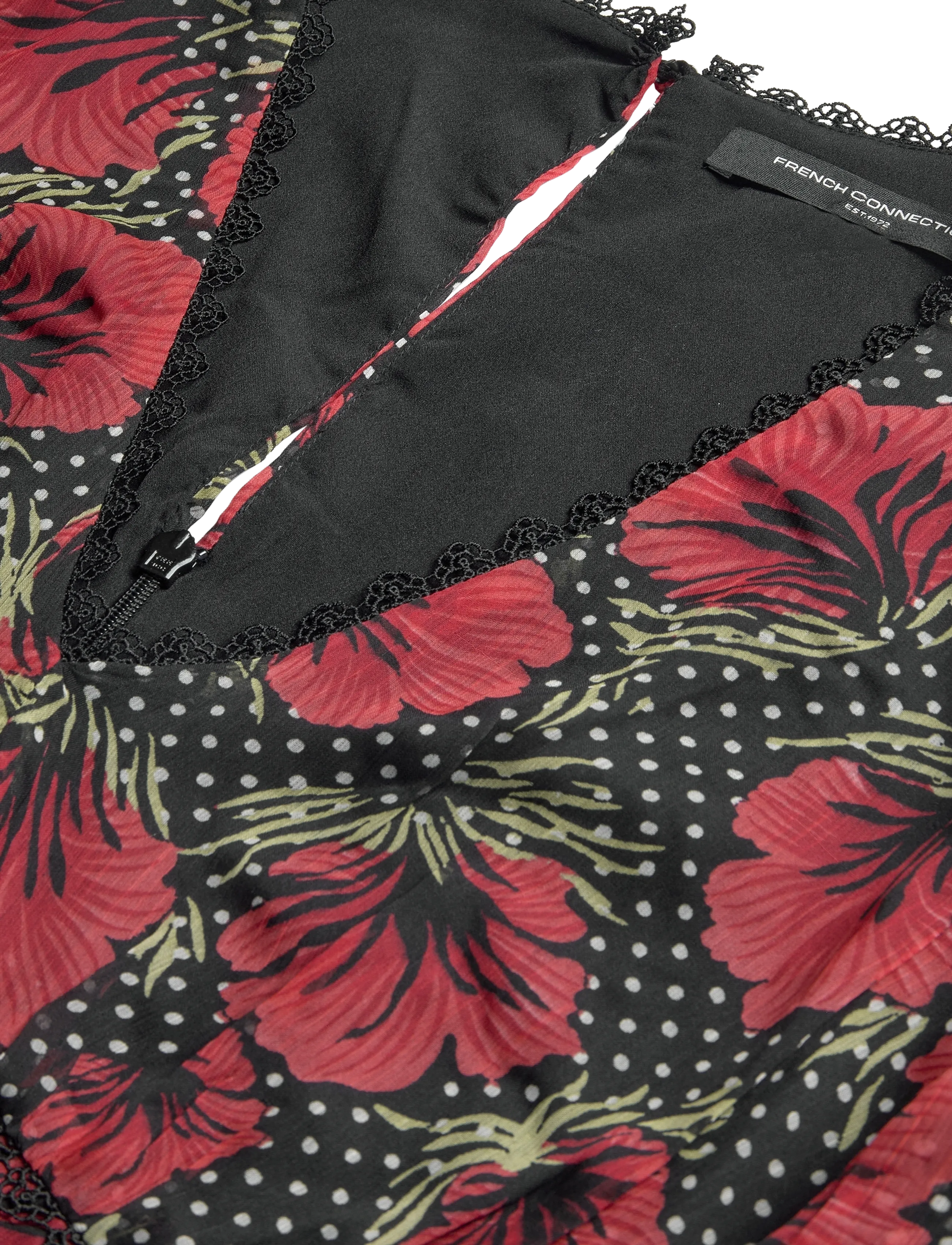 French Connection - SARA EMINA CHIFFON MIDI DRESS - midi kjoler - red multi - 4