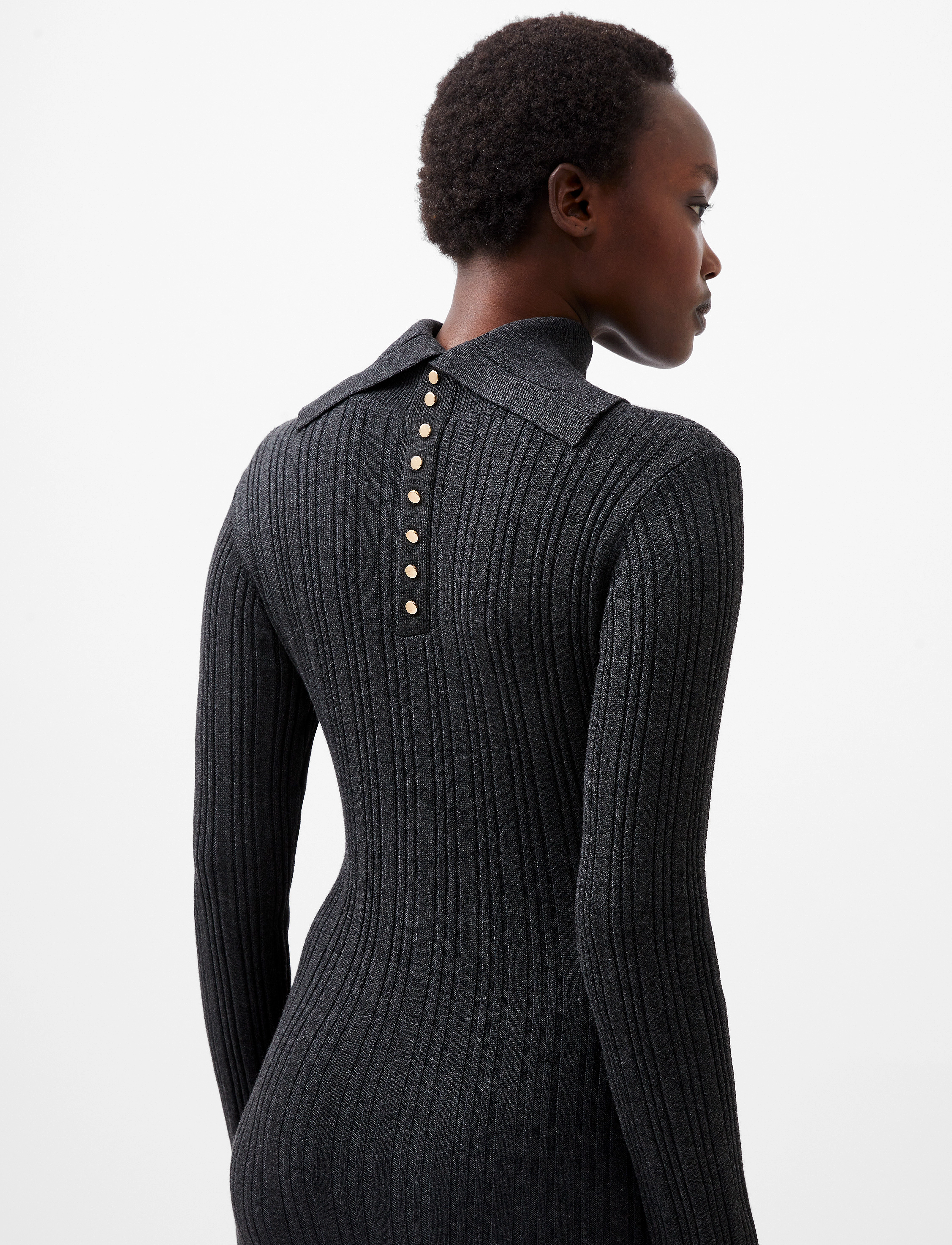 French Connection - NIA MARI DRESS - strikkjoler - charcoal mel - 5