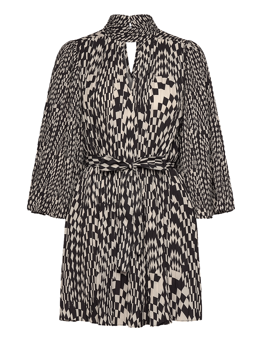 French Connection - FERN ARIE PLEATED ELLA GGT DRS - party dresses - classic cream/blacko - 1