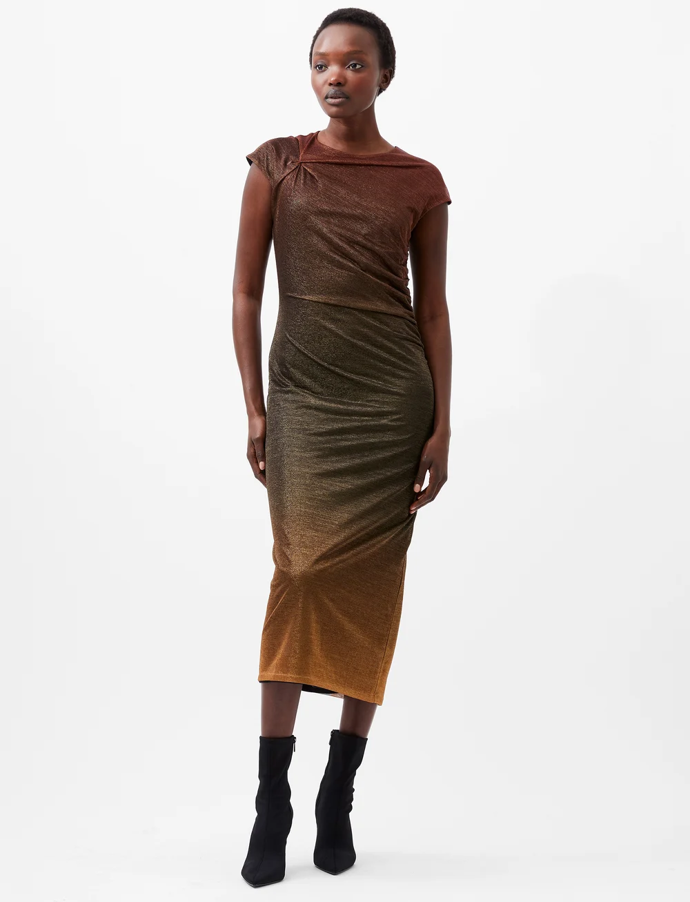 French Connection - SELA LUREX MIDI DRESS - festkjoler - multi - 0