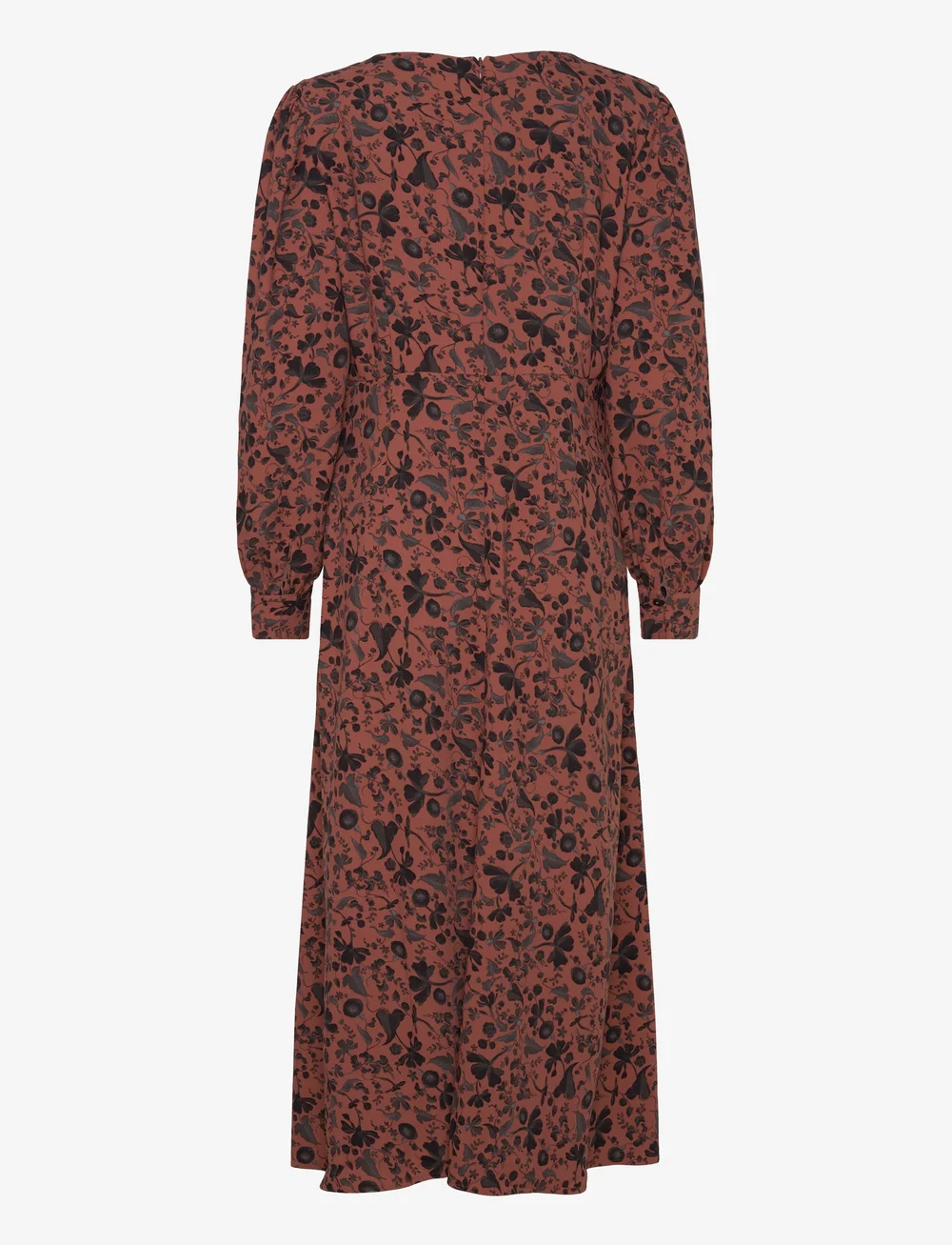 French Connection - JEANIE BRINA CREPE DRESS - midi kjoler - russet brown multi - 2
