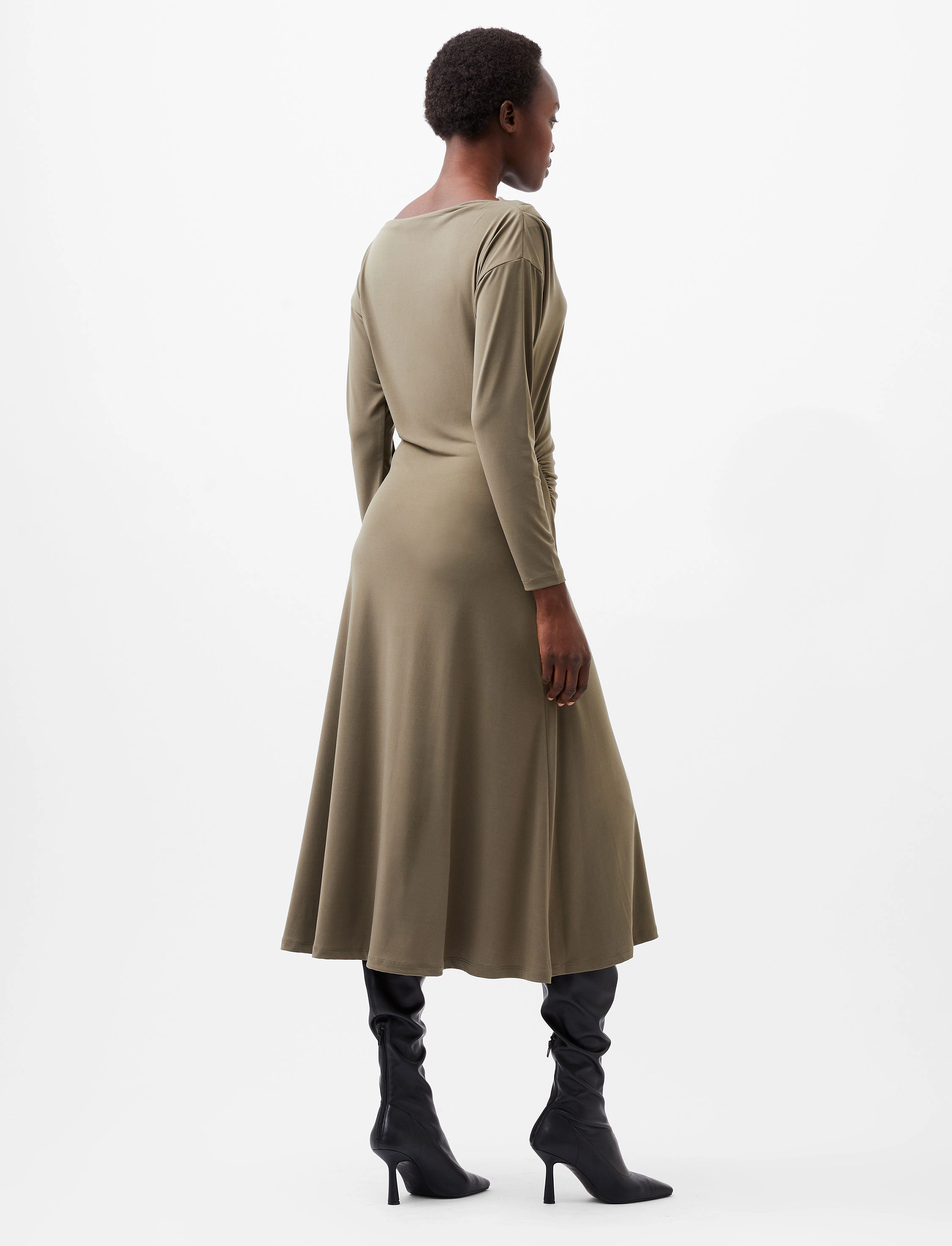 French Connection - SAMIRA JERSEY DRESS - midi kjoler - tarmac khaki - 4