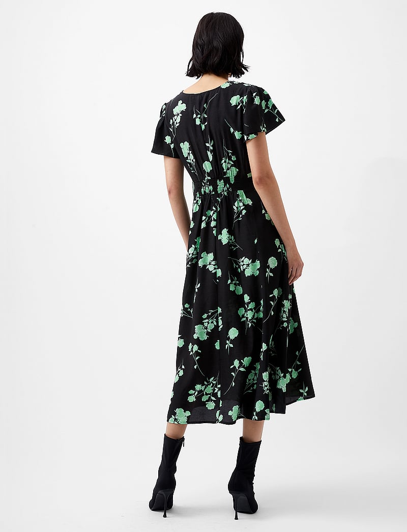 French Connection - ALLESANDRA DELPH S/S VNK DRESS - blackout/green - 3