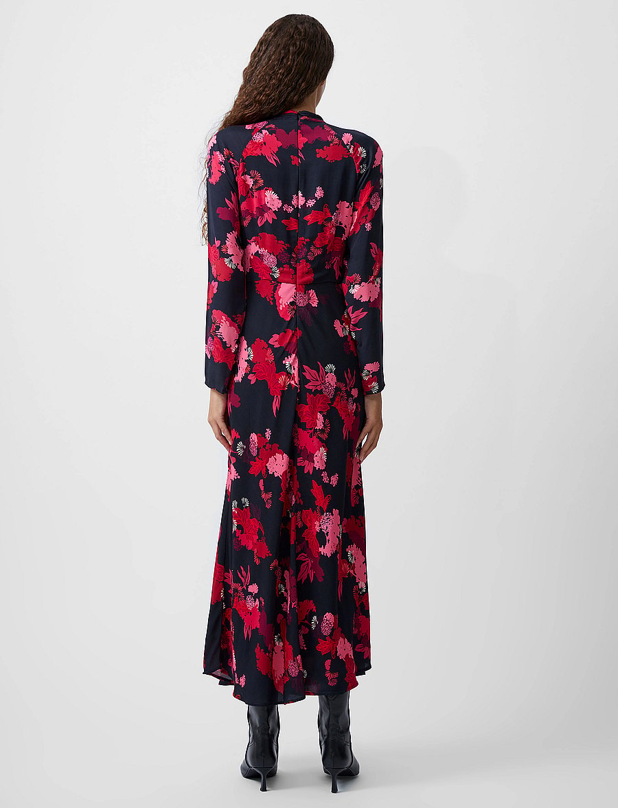 French Connection - FOLIAGE CHIARA TIE KNOT NK DRS - blackout multi - 4