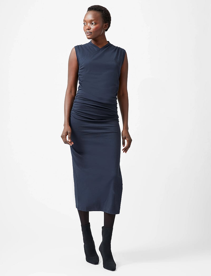 French Connection Rallie Cross Over Neck Midi Dr (FC71YAV